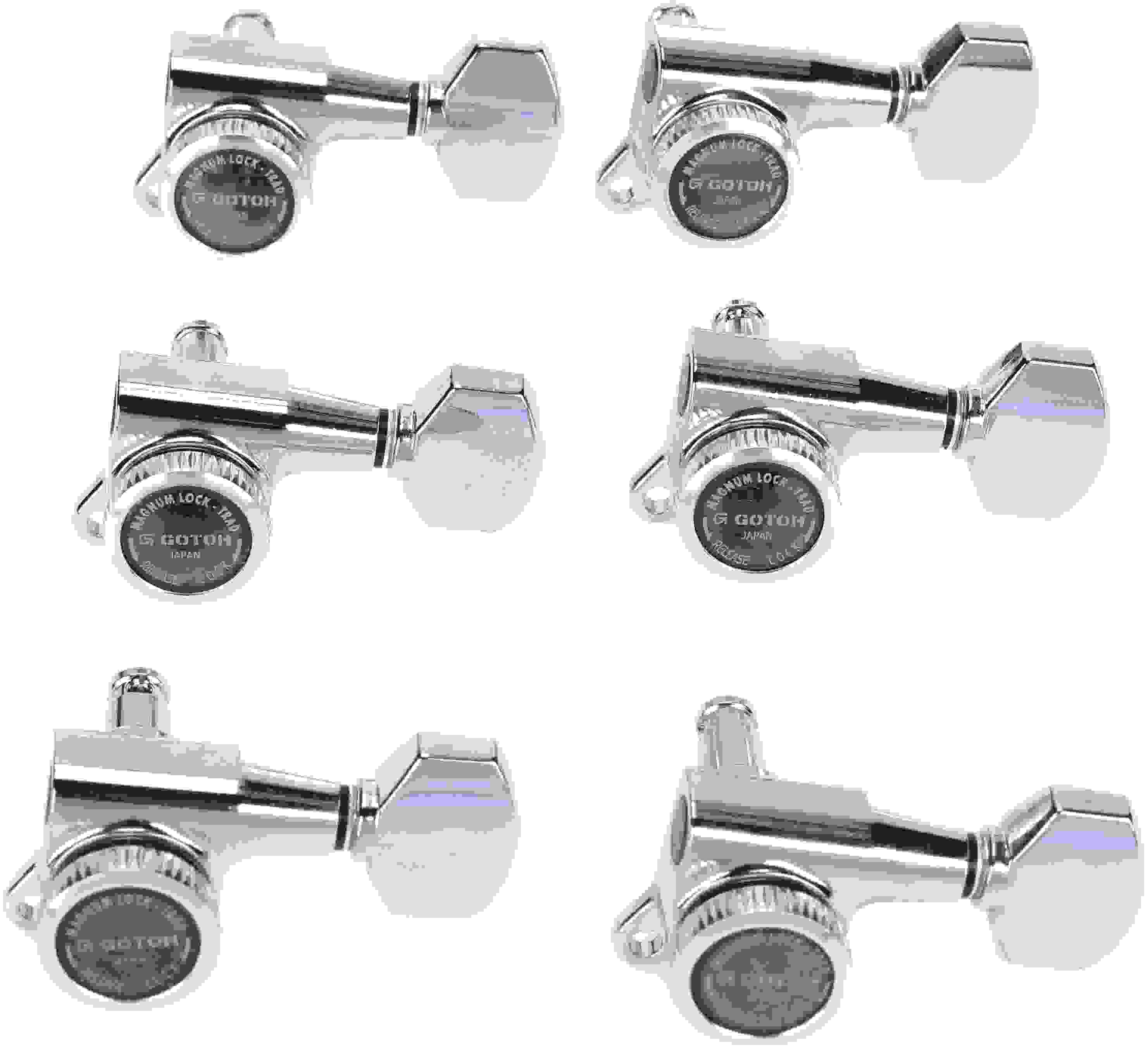 Gotoh SG381-07 MG-T Locking Tuners - 6 In-line Right-handed, Chrome ...