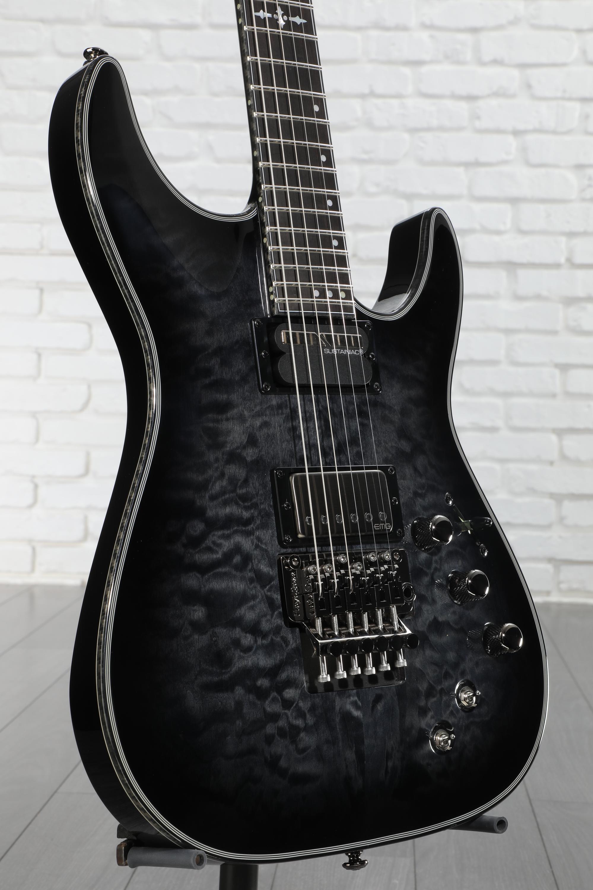 Schecter Hellraiser Hybrid C-1 FR-S Electric Guitar - Trans Black
