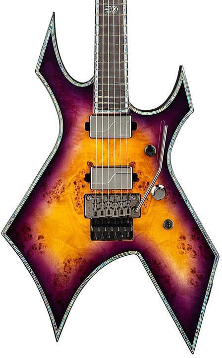 B.C. Rich Warlock Extreme Exotic with Floyd Rose Electric Guitar - Purple  Haze