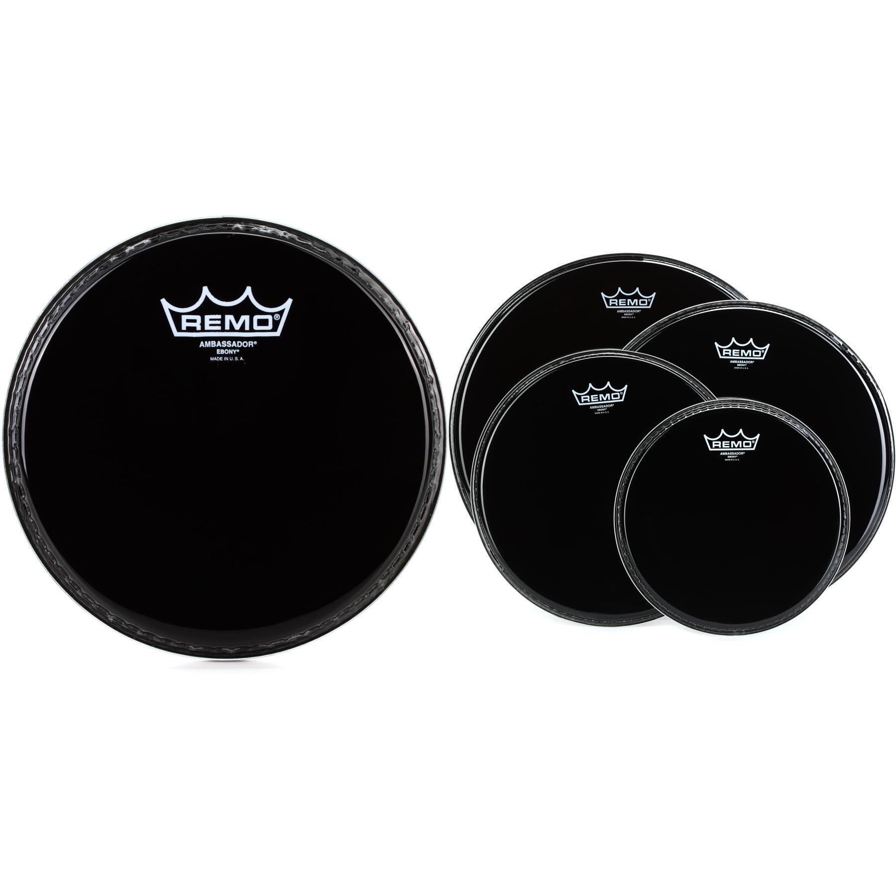 Remo Ambassador Ebony 4-piece Tom Pack - 10/12/14/16 inch | Sweetwater