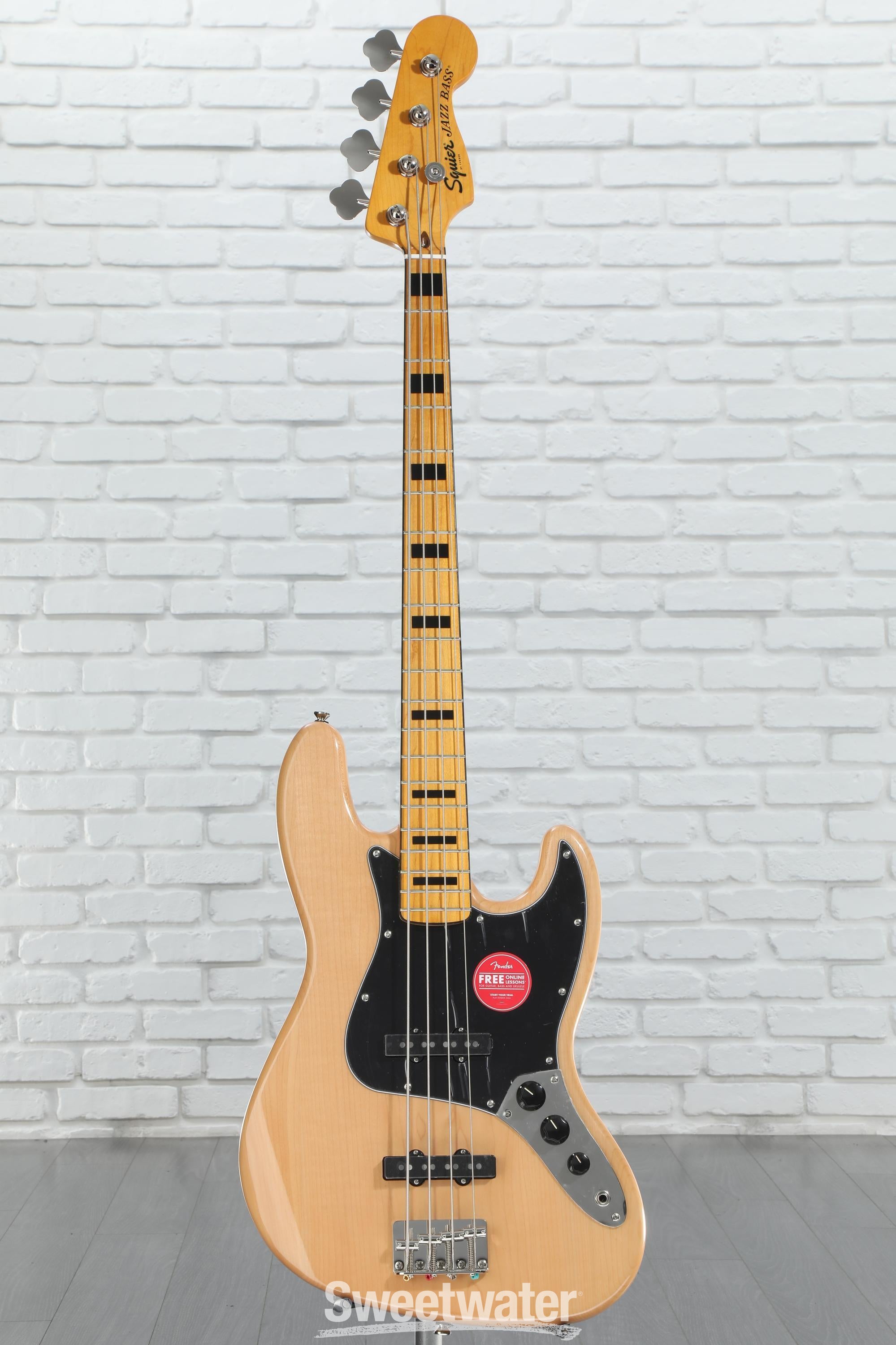 Squier Classic Vibe '70s Jazz Bass - Natural | Sweetwater Squier Classic Vibe '70s Jazz Bass - Natural | Sweetwater