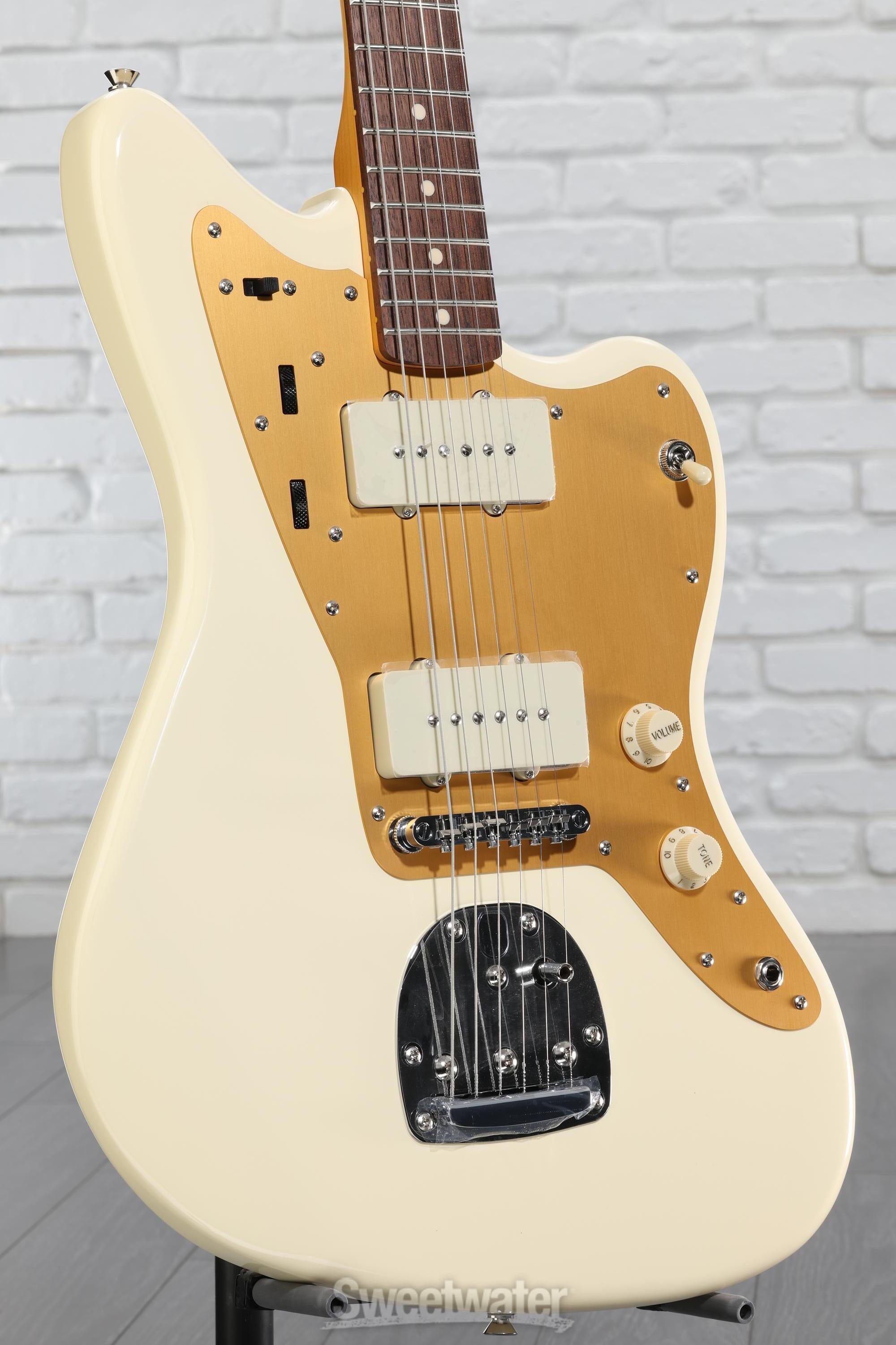 Squier J Mascis Jazzmaster Electric Guitar Vintage White