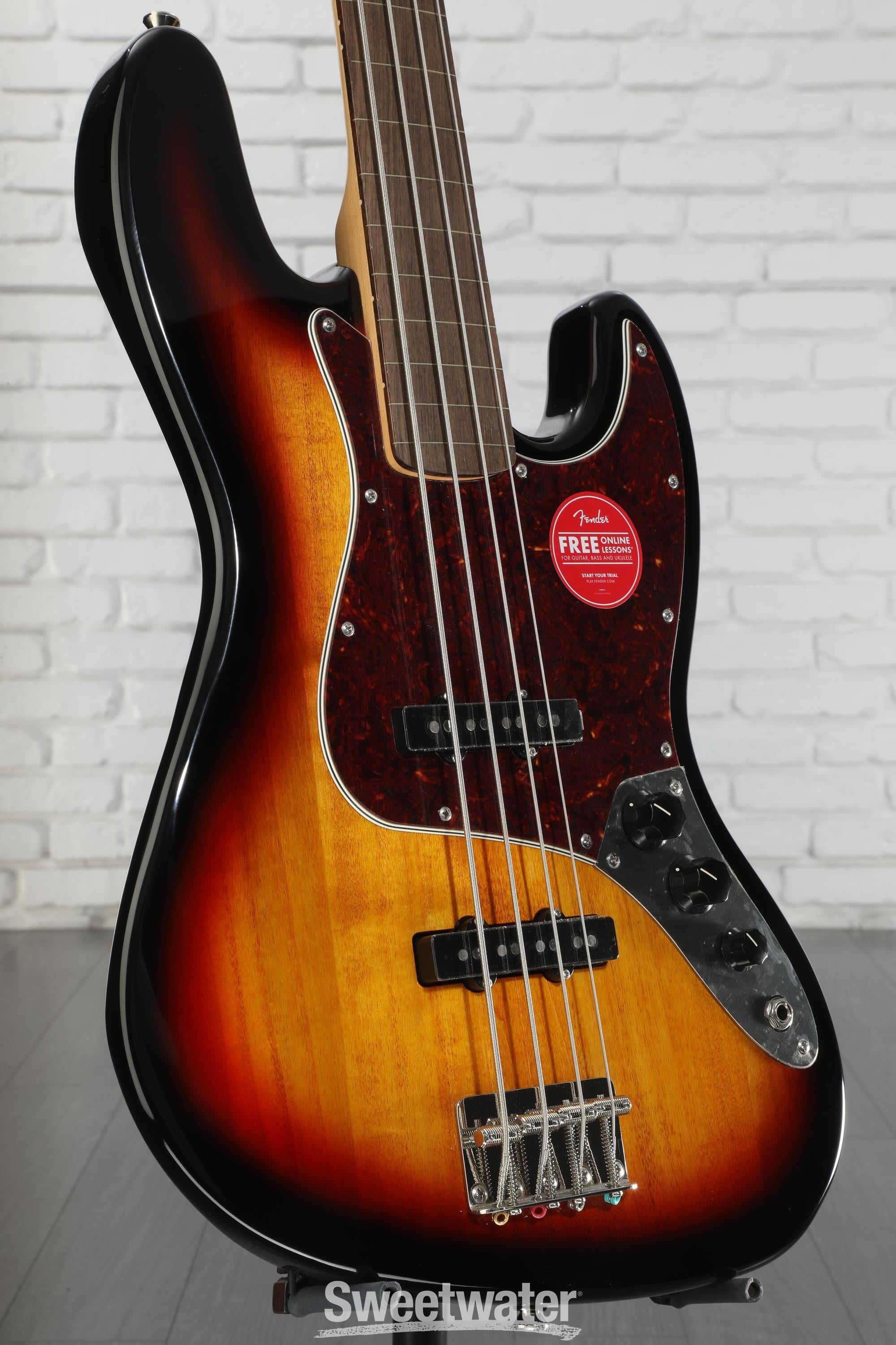 Squier Classic Vibe '60s Fretless Jazz Bass - 3-Tone