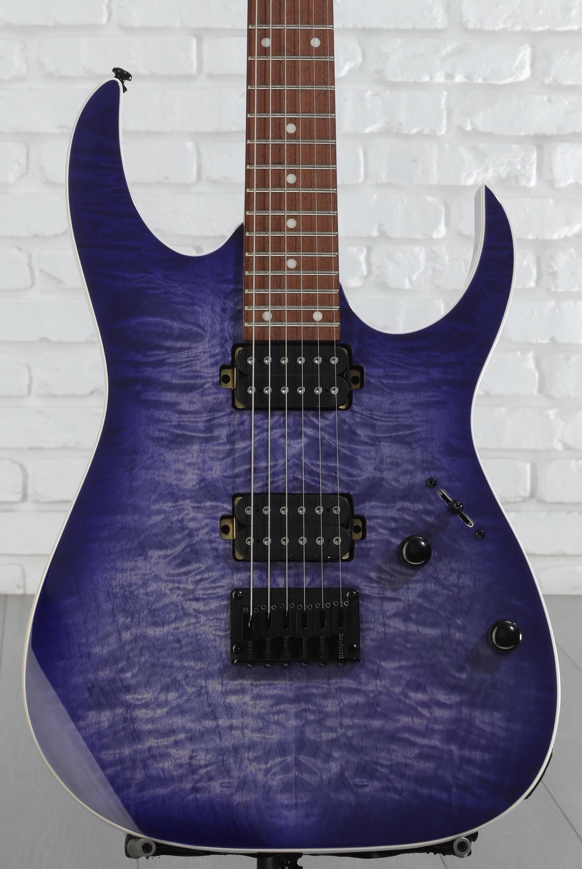 Ibanez RG421QM Electric Guitar - Cerulean Blue Burst
