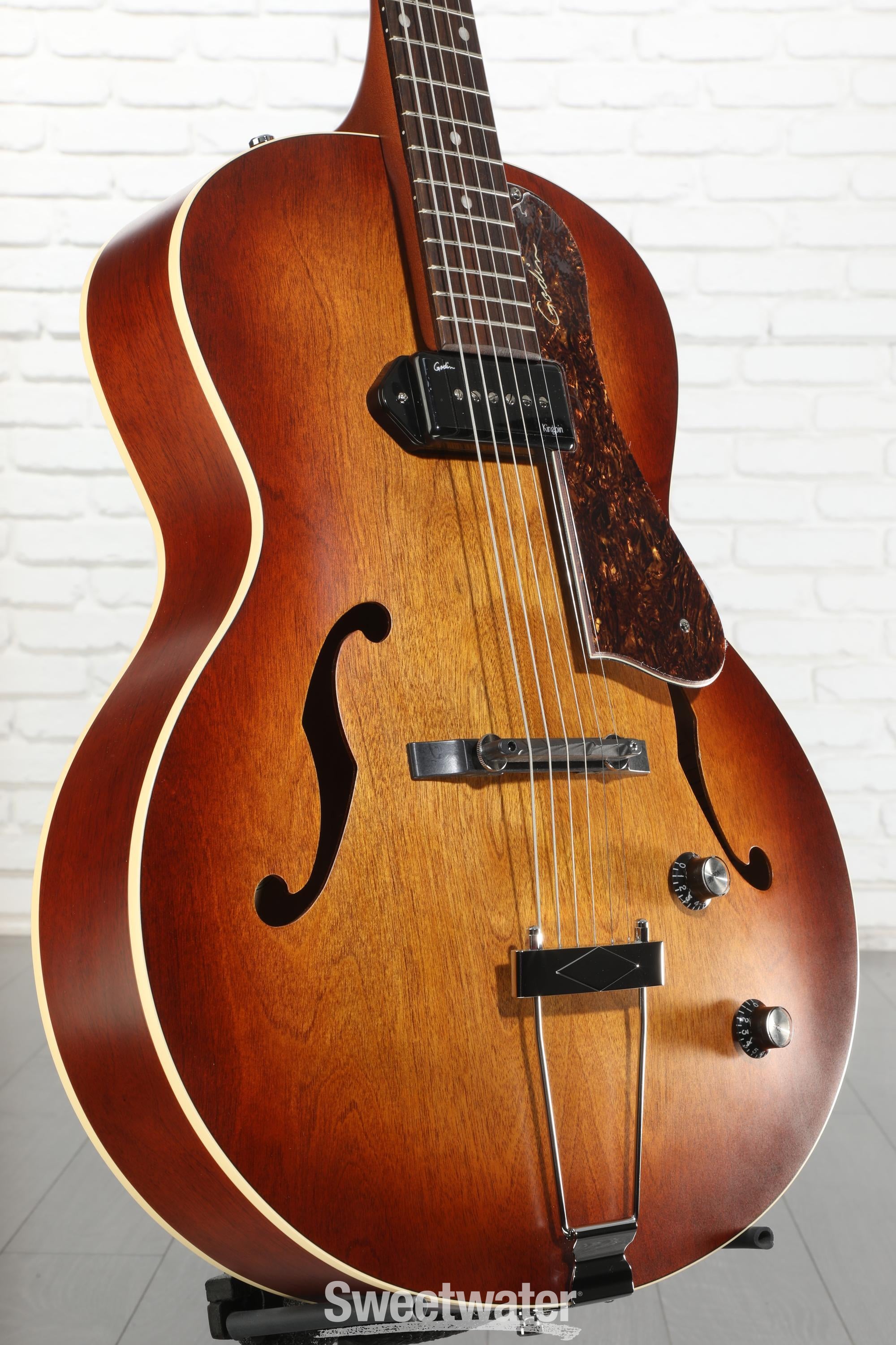 Godin 5th Avenue Kingpin Hollowbody Electric Guitar - Cognac Burst