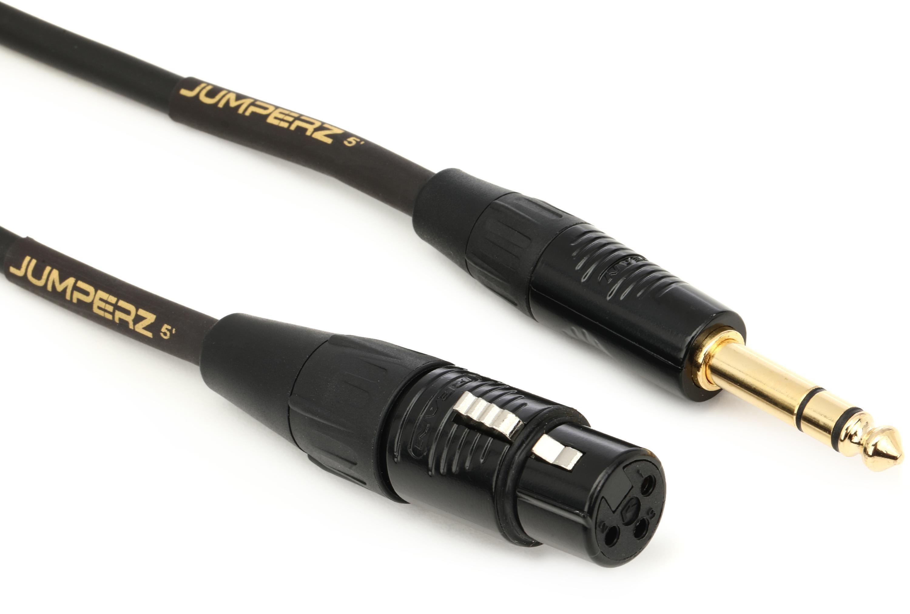 Photo of JUMPERZ JGTRSXF-5 Gold TRS-XLRF Patch Cable - 5 foot