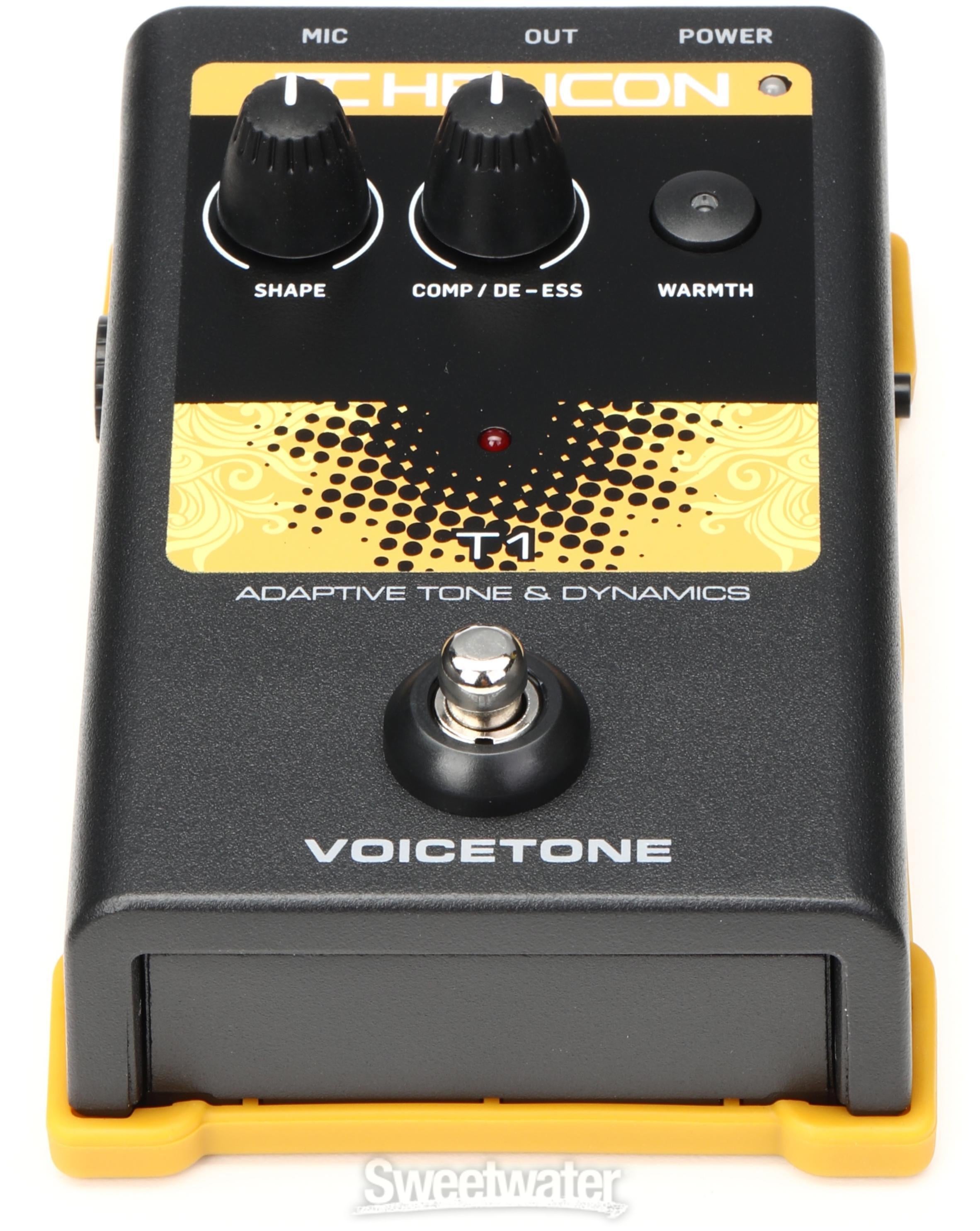 TC-Helicon VoiceTone T1 Vocal Tone and Dynamics Effects Pedal 