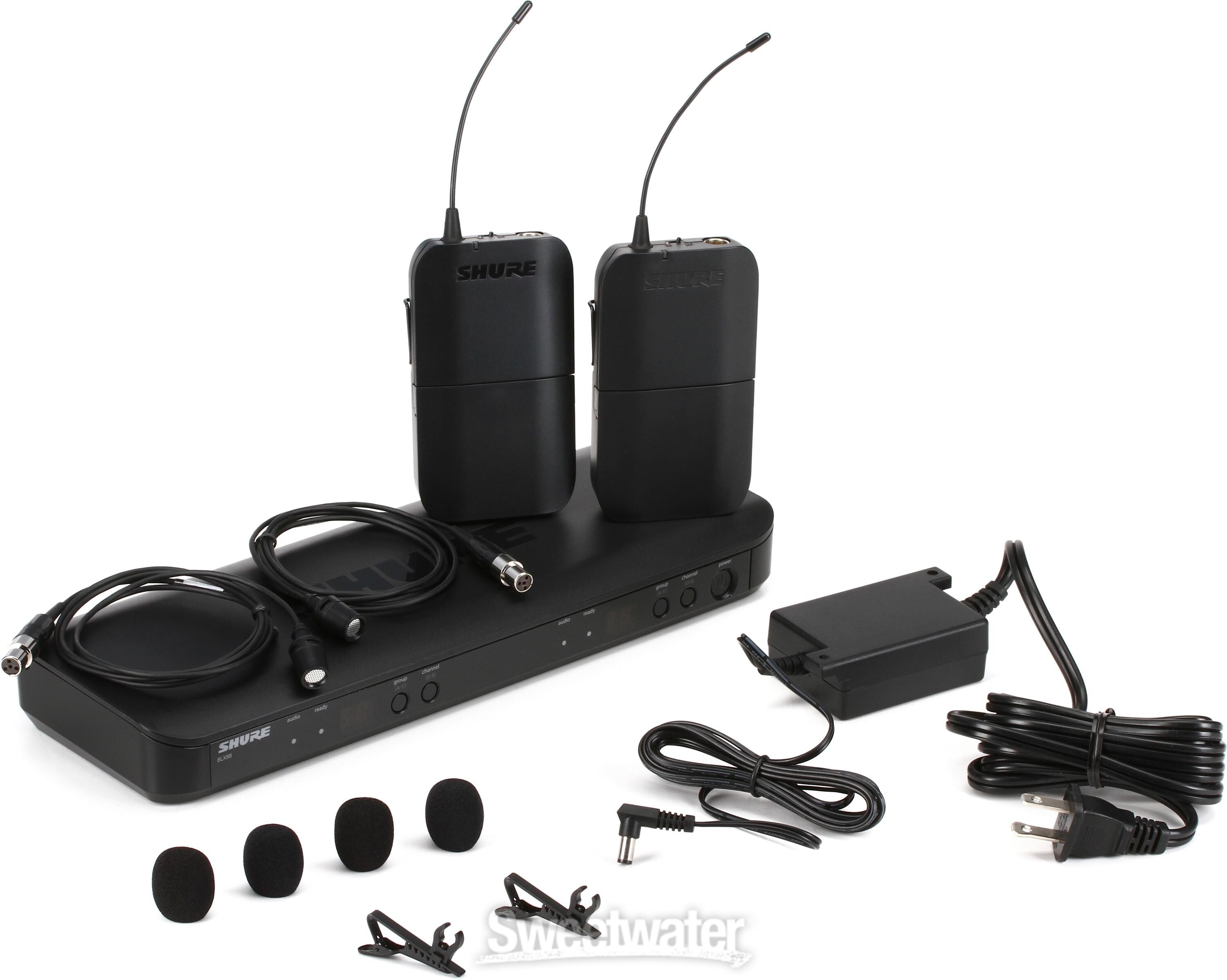 Shure BLX188 CVL Dual Channel Wireless Lavalier System H9 Band