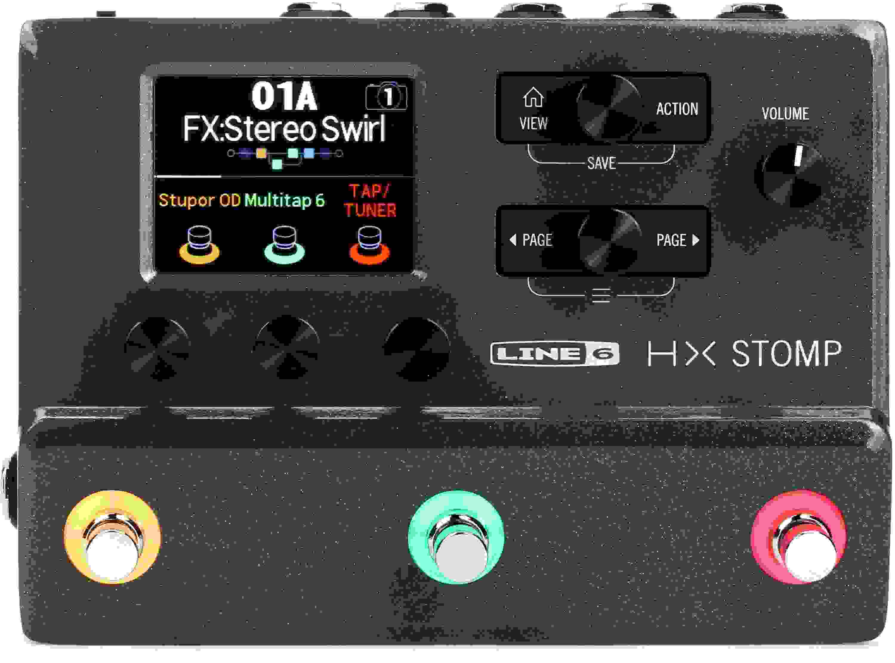 Line 6 HX Stomp Guitar Multi-effects Floor Processor - Cosmic Gray - Sweetwater Exclusive