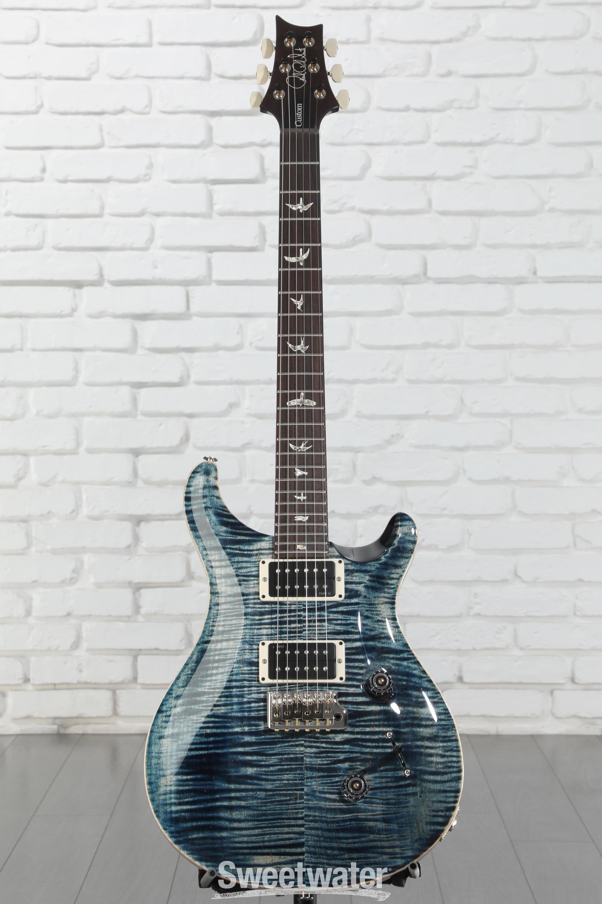 PRS Custom 24 Electric Guitar - Faded Whale Blue | Sweetwater
