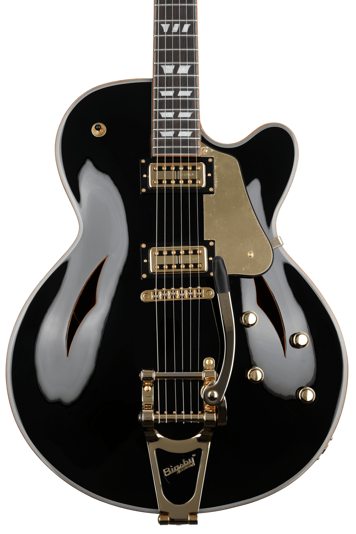 Schecter Coupe Hollowbody Guitar Black Sweetwater