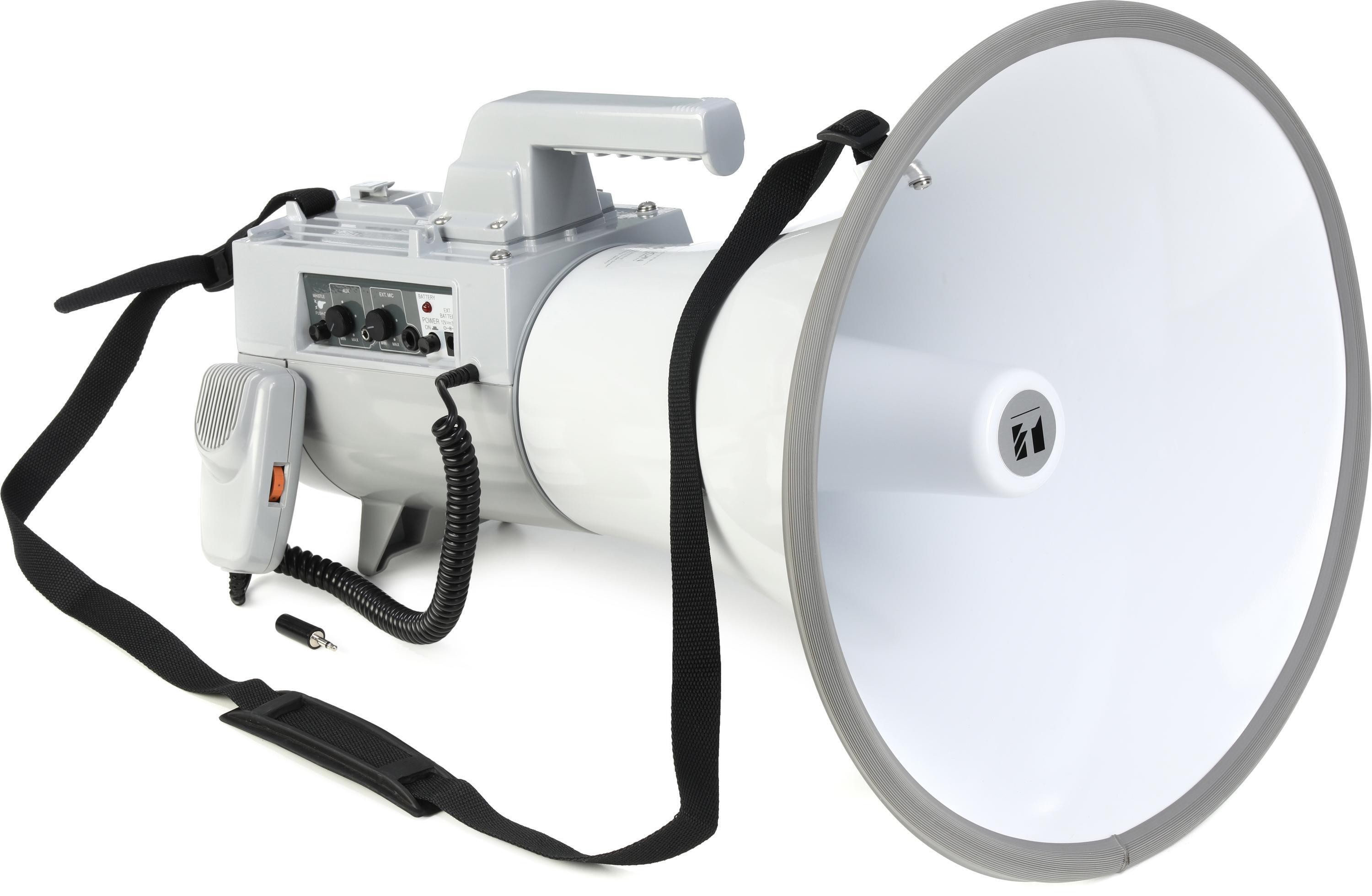 TOA ER-2230W 30-watt Shoulder Megaphone with Whistle - White/Gray