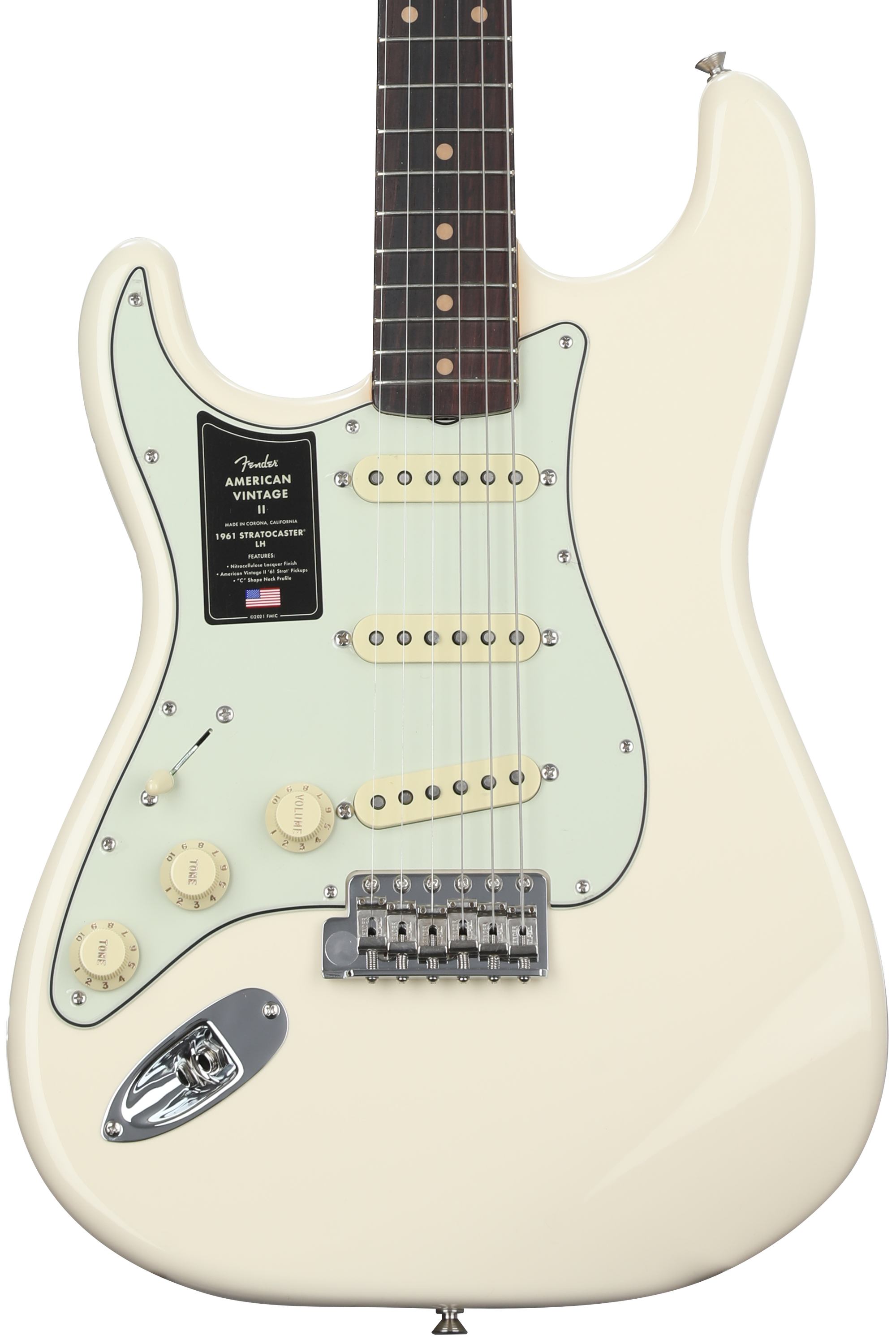 Fender American Vintage II 1961 Stratocaster Left-handed Electric Guitar - Olympic White