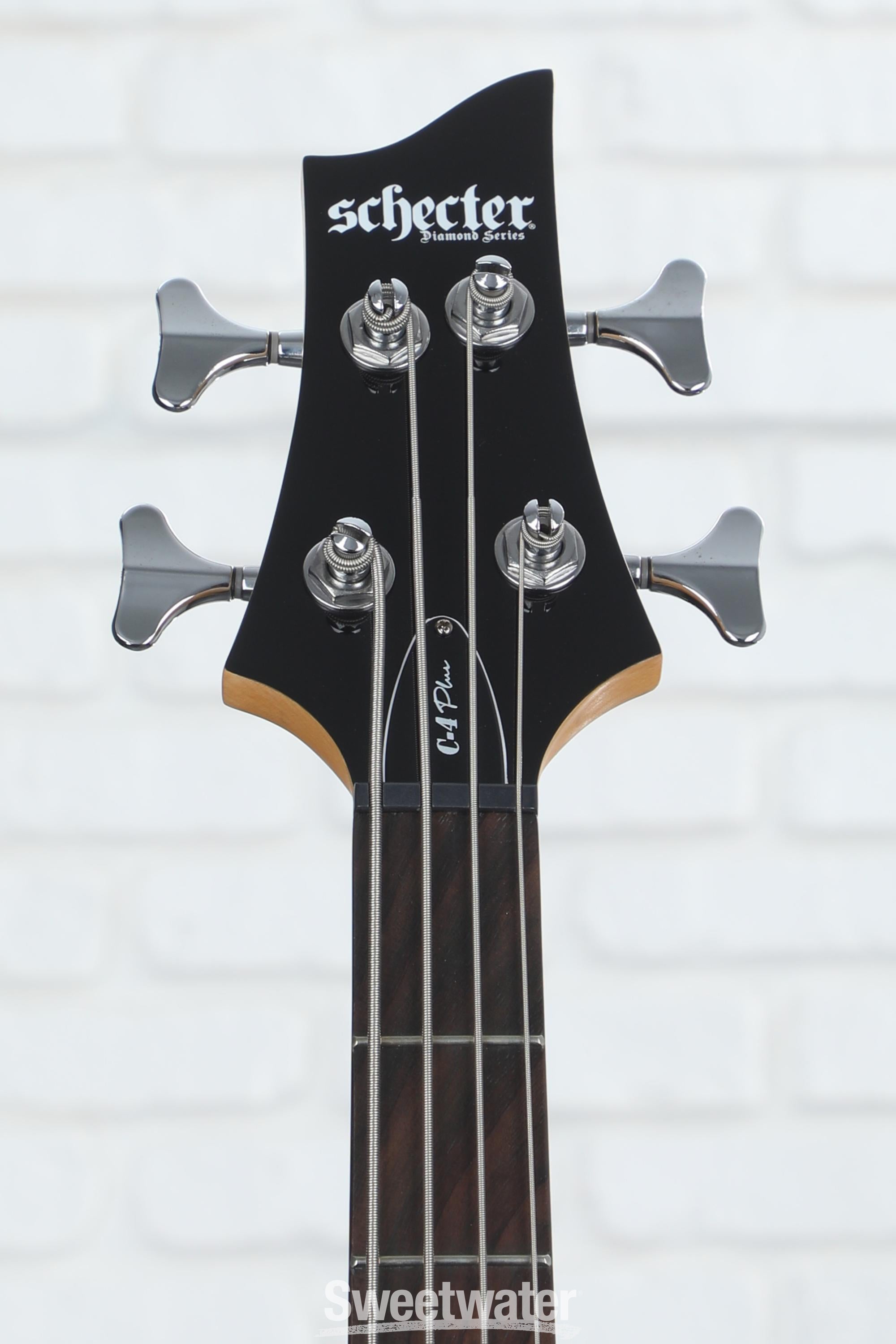 Schecter C-4 Plus Bass Guitar - See-Thru Cherry Burst