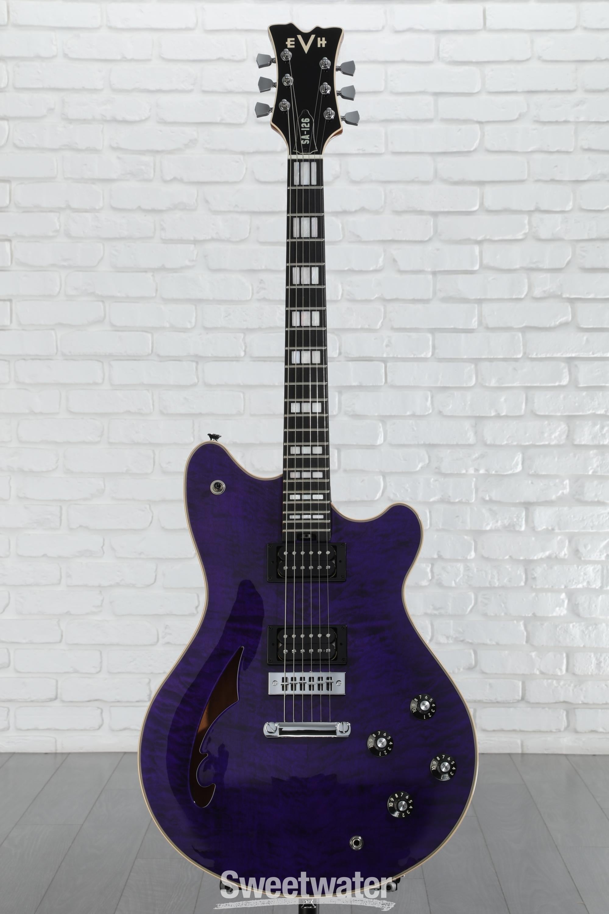 ギター EVH SA-126 Special Quilted Maple EVH SA-126 Special Quilted Maple Electric Guitar - Trans Purple
