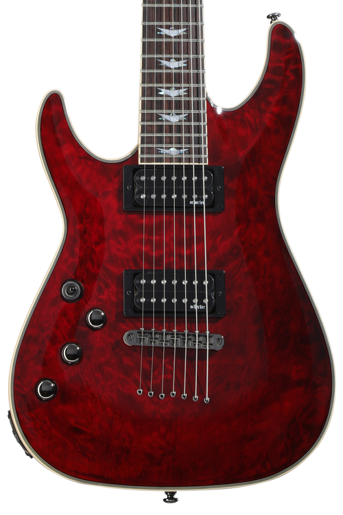 Schecter Omen Extreme-7 Left-Handed Electric Guitar - Black Cherry