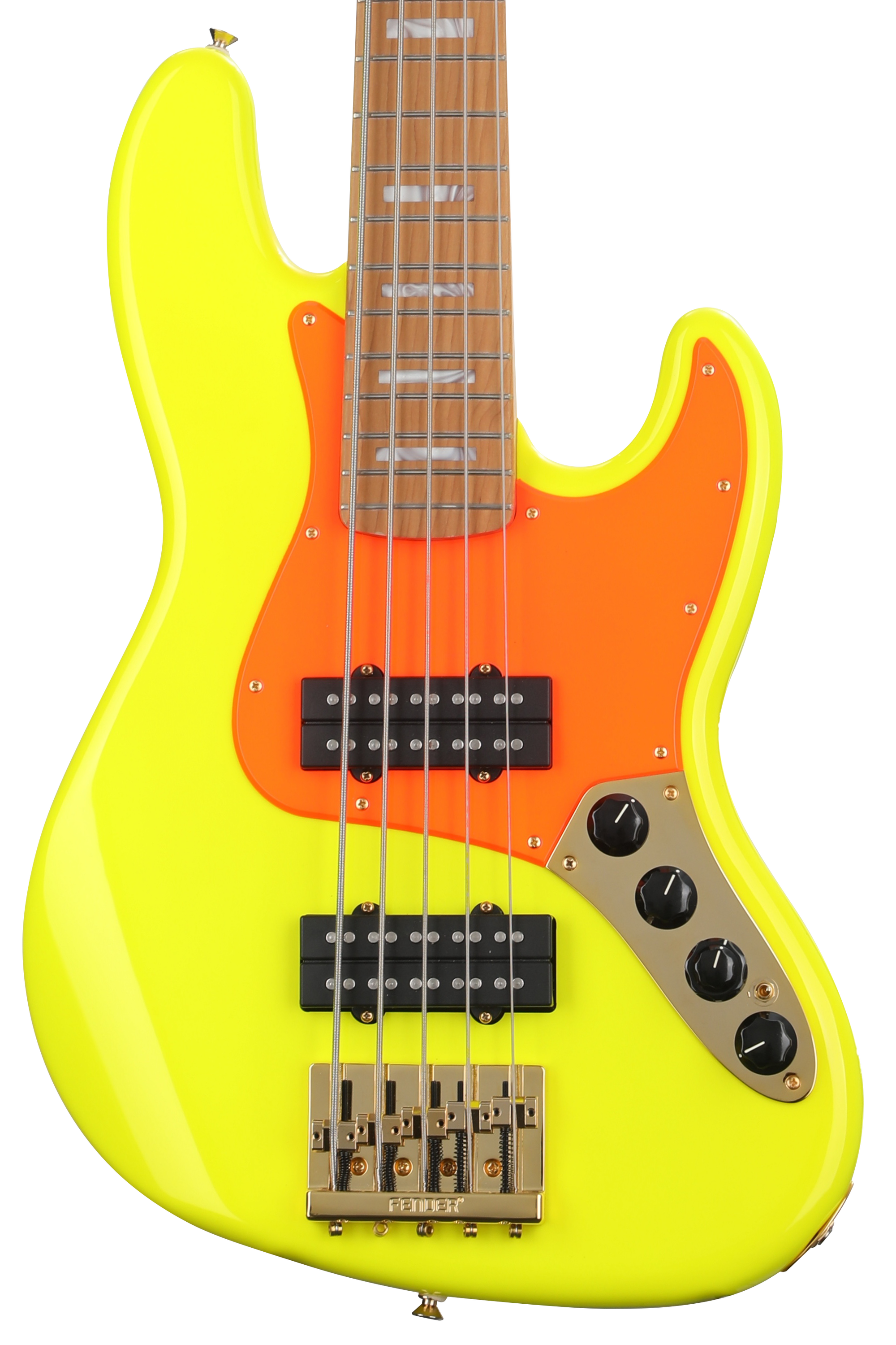 Fender American Professional Jazz Bass V - Black with Maple