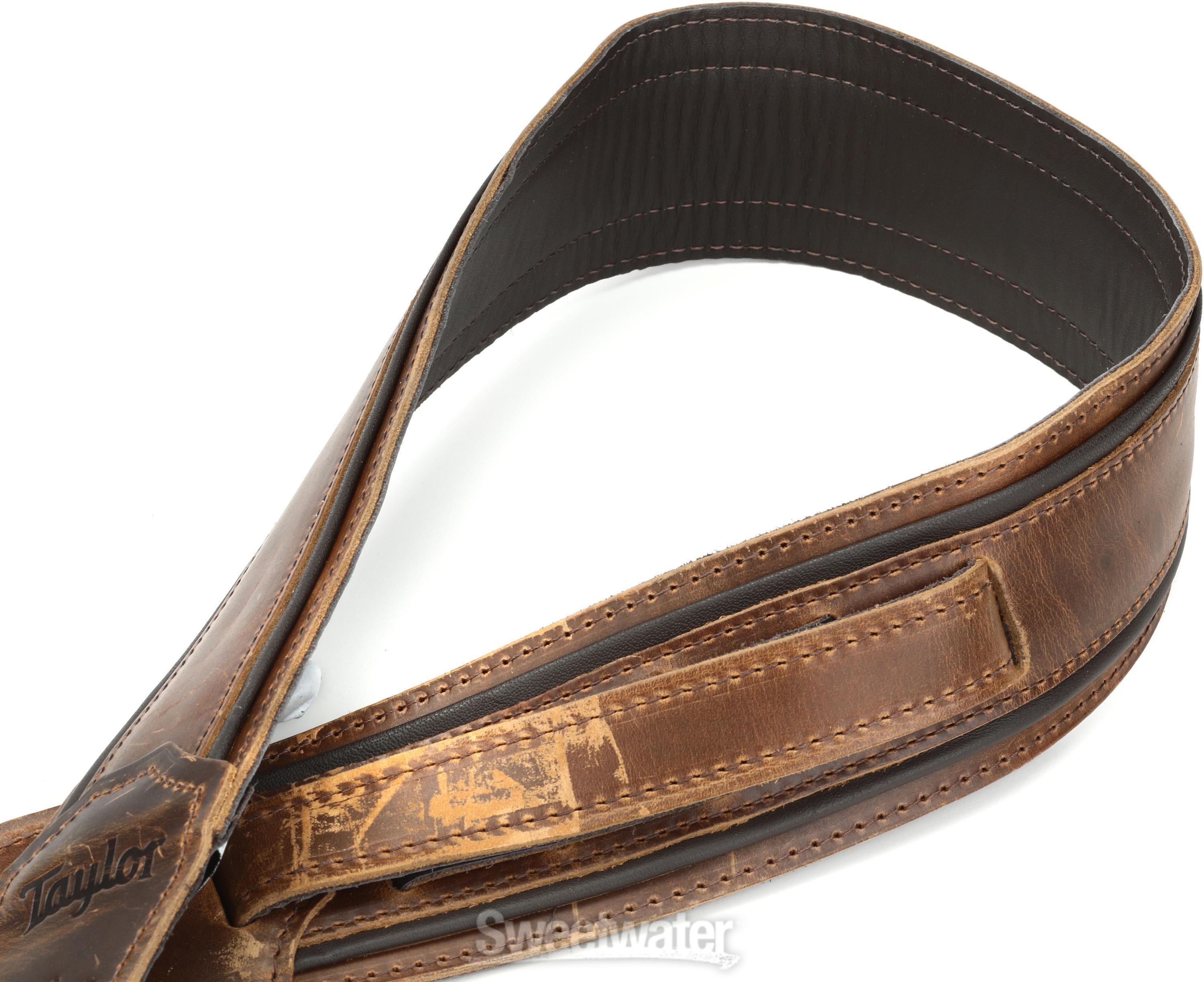 Taylor Fountain 2.5-inch Leather Guitar Strap - Weathered Brown