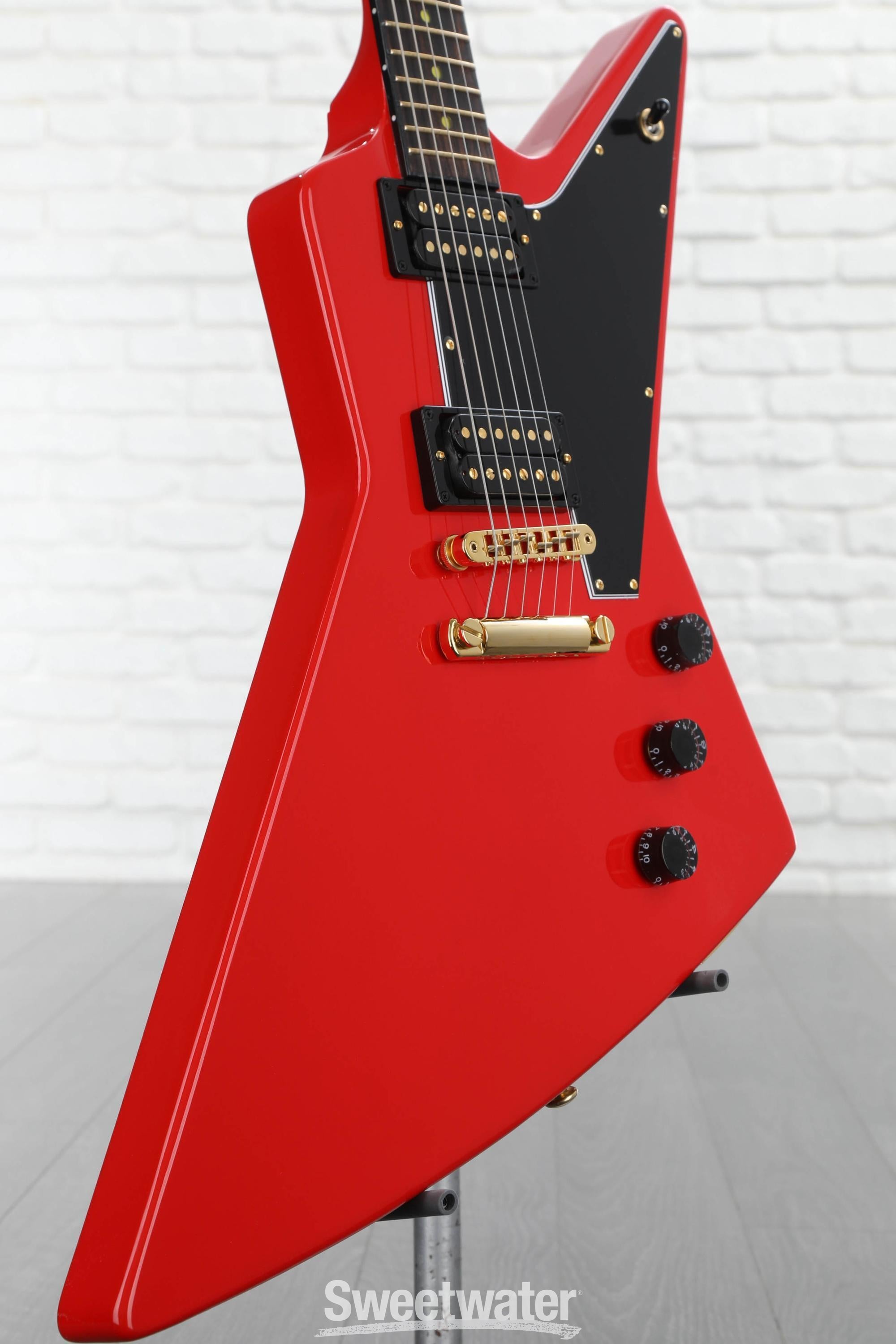 ギター DeliciousTaylormade BeeAround Rosso LTD Gibson Lzzy Hale Explorerbird Electric Guitar - Cardinal Red