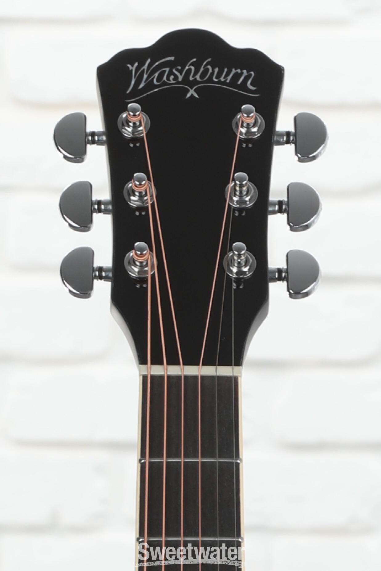 Washburn Deep Forest Burl ACE Acoustic Guitar - Black Fade