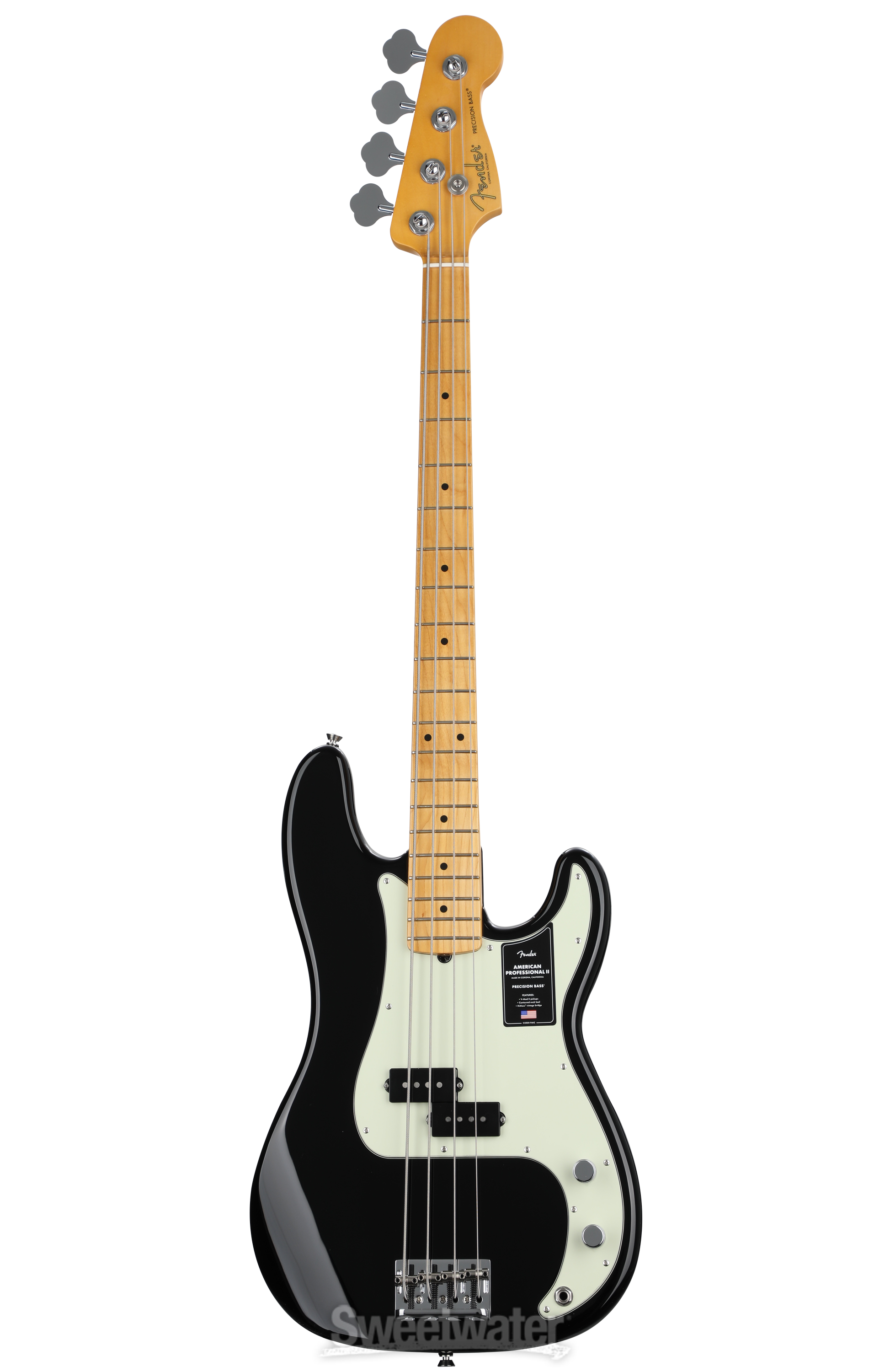 Fender American Professional II Precision Bass - Black with Maple  Fingerboard