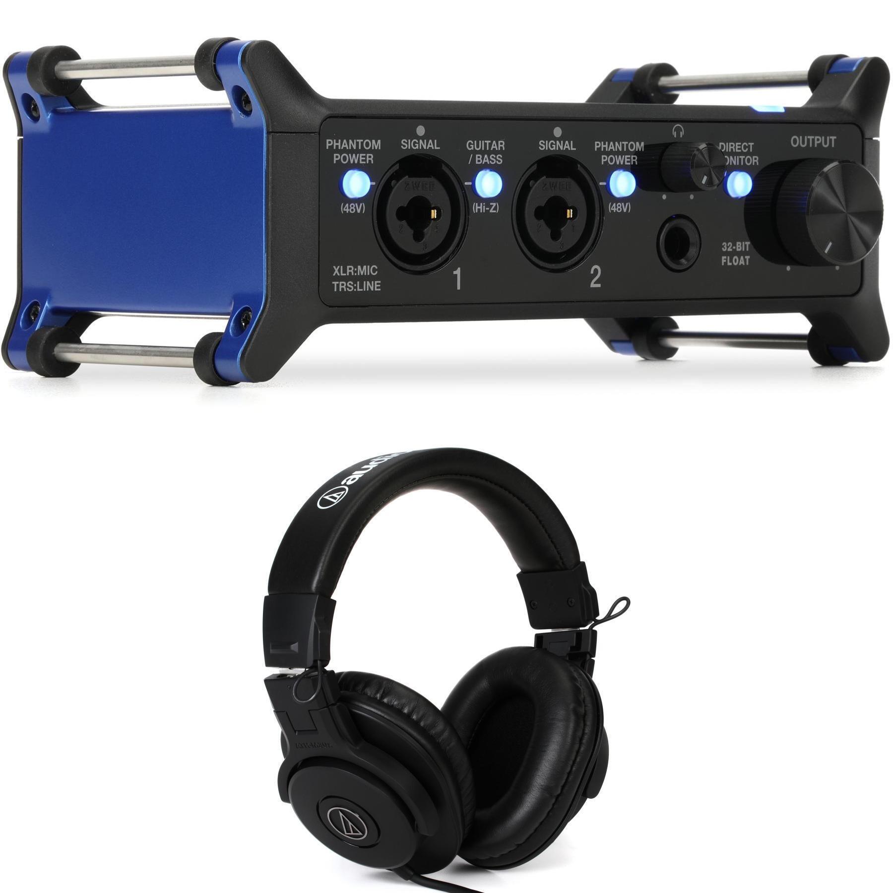 Zoom UAC-232 USB 2.0 Audio Interface and Headphones | Sweetwater