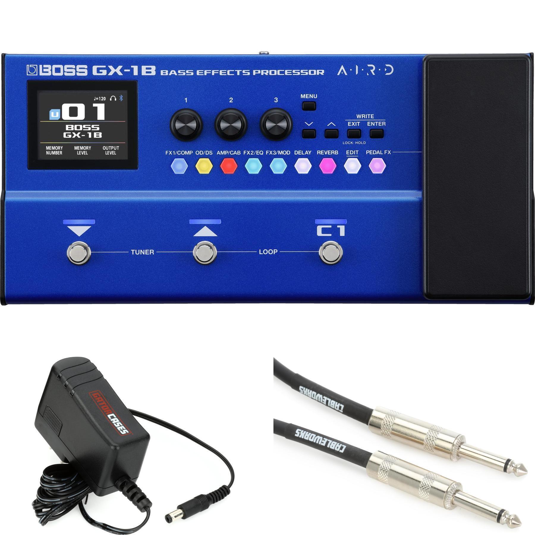 Boss GX-1B Bass Effects Processor Pedal with Power Supply and
