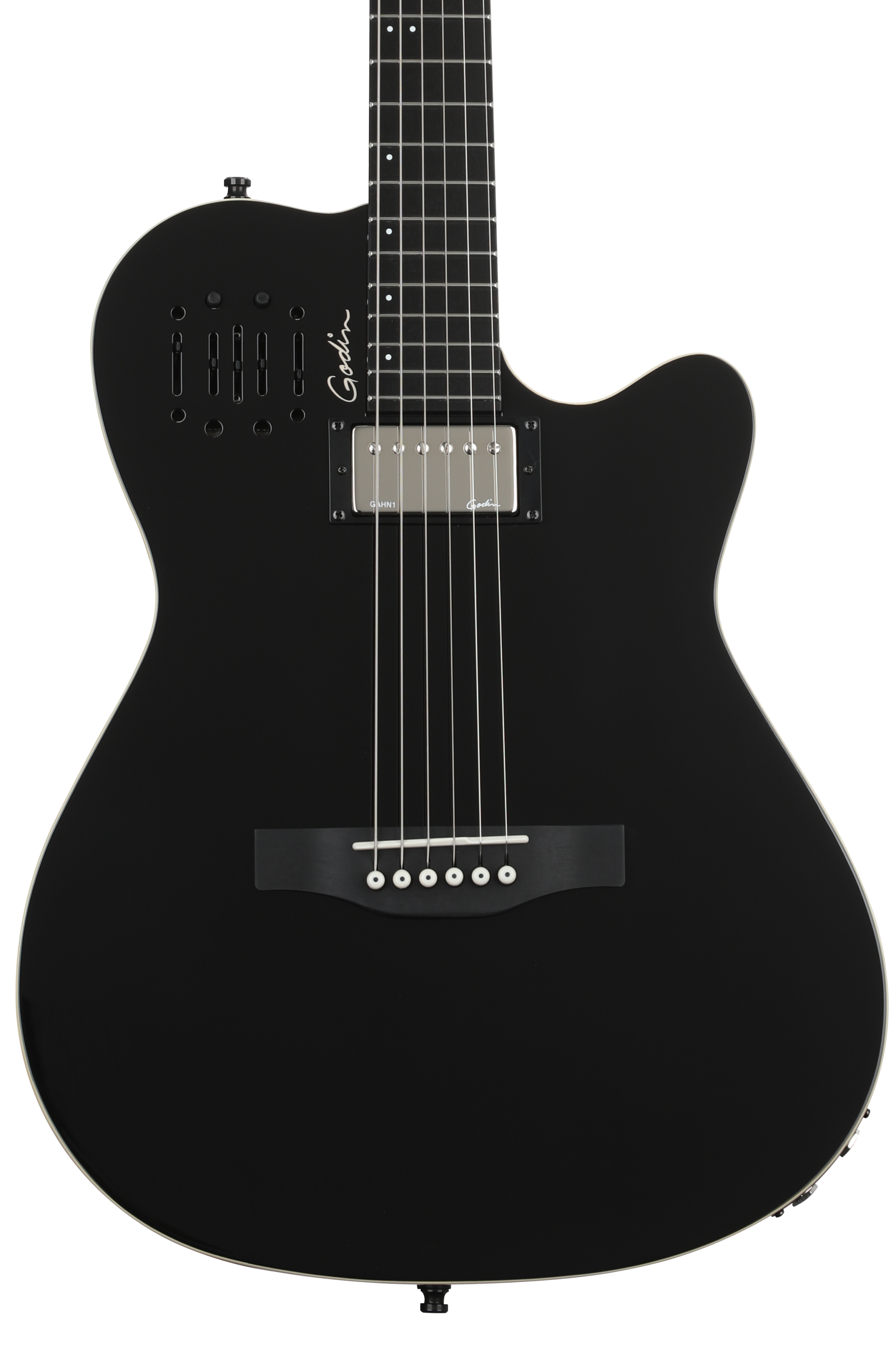 Godin A6 Ultra Acoustic-Electric Guitar - Black | Sweetwater