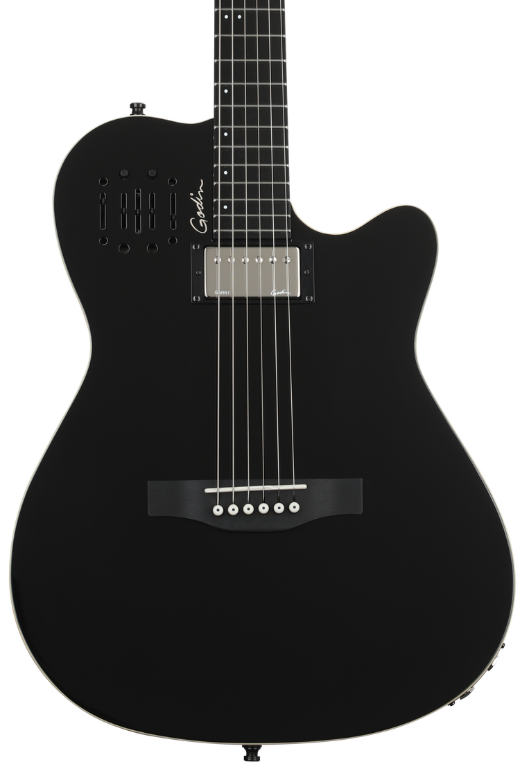 Godin A6 Ultra Acoustic-Electric Guitar - Black | Sweetwater