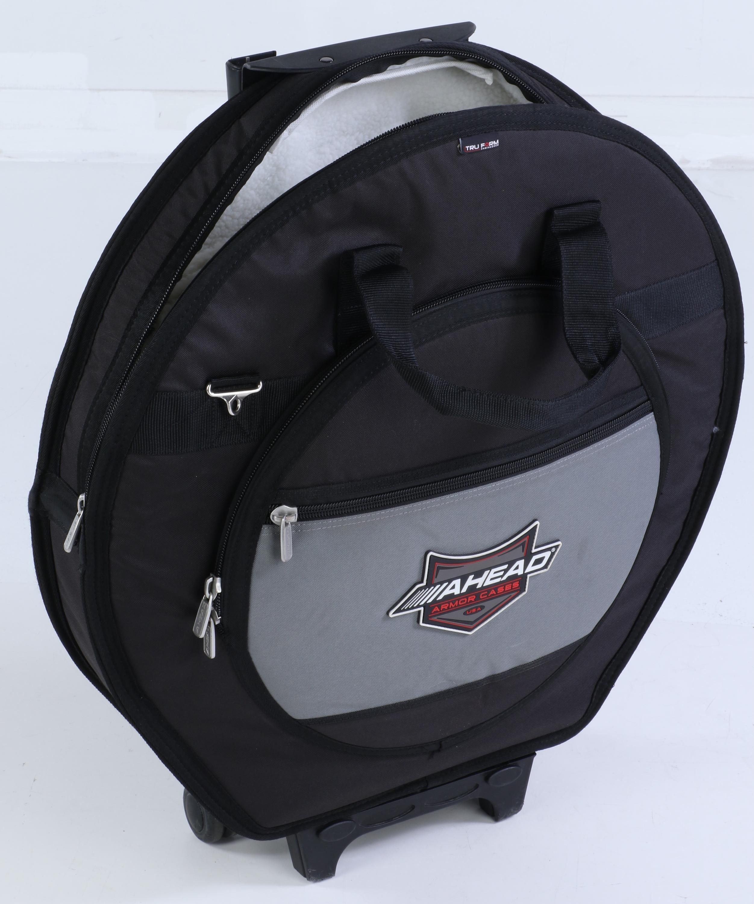 Photo of Ahead Armor Cases Deluxe Heavy-duty Cymbal Case with Wheels - Up to 24-inch Cymbals