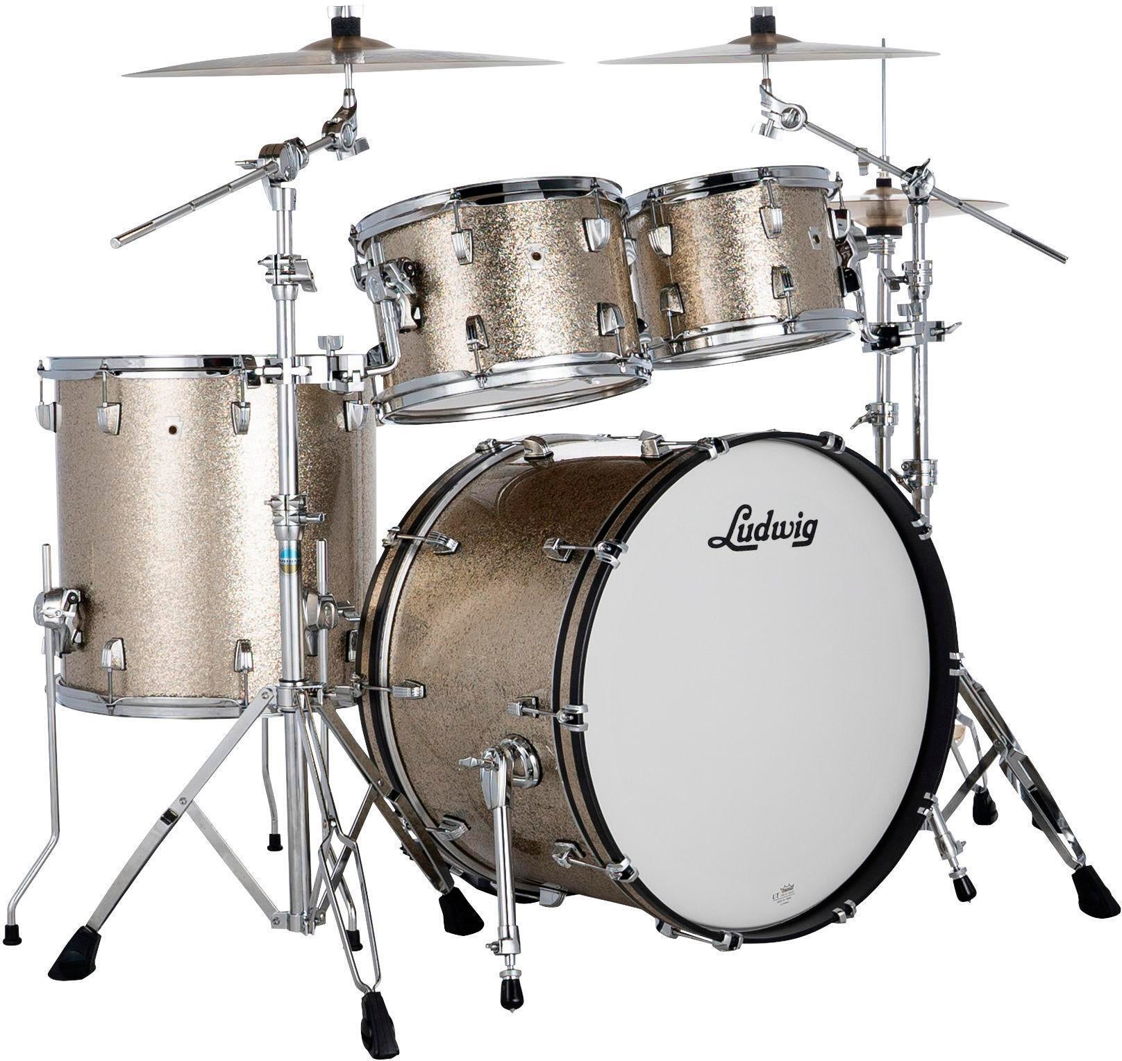 Ludwig NeuSonic 4-piece Shell Pack - Titanium Super Sparkle