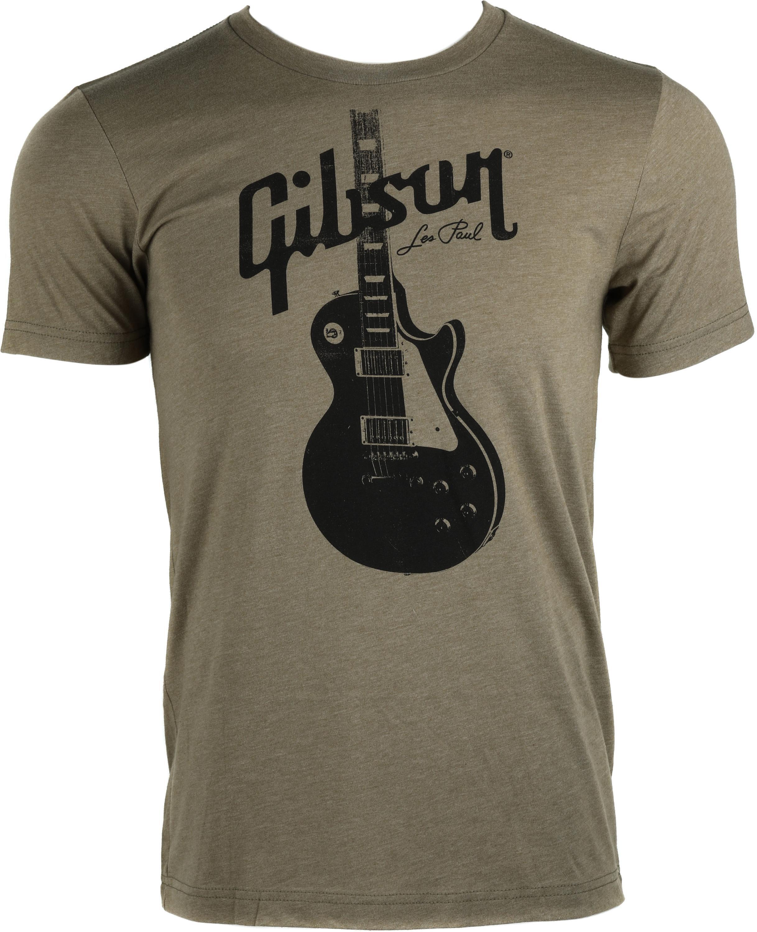 Gibson Les Paul Tシャツ XL Gibson Accessories Les Paul Tee - Dark Olive, X-Large