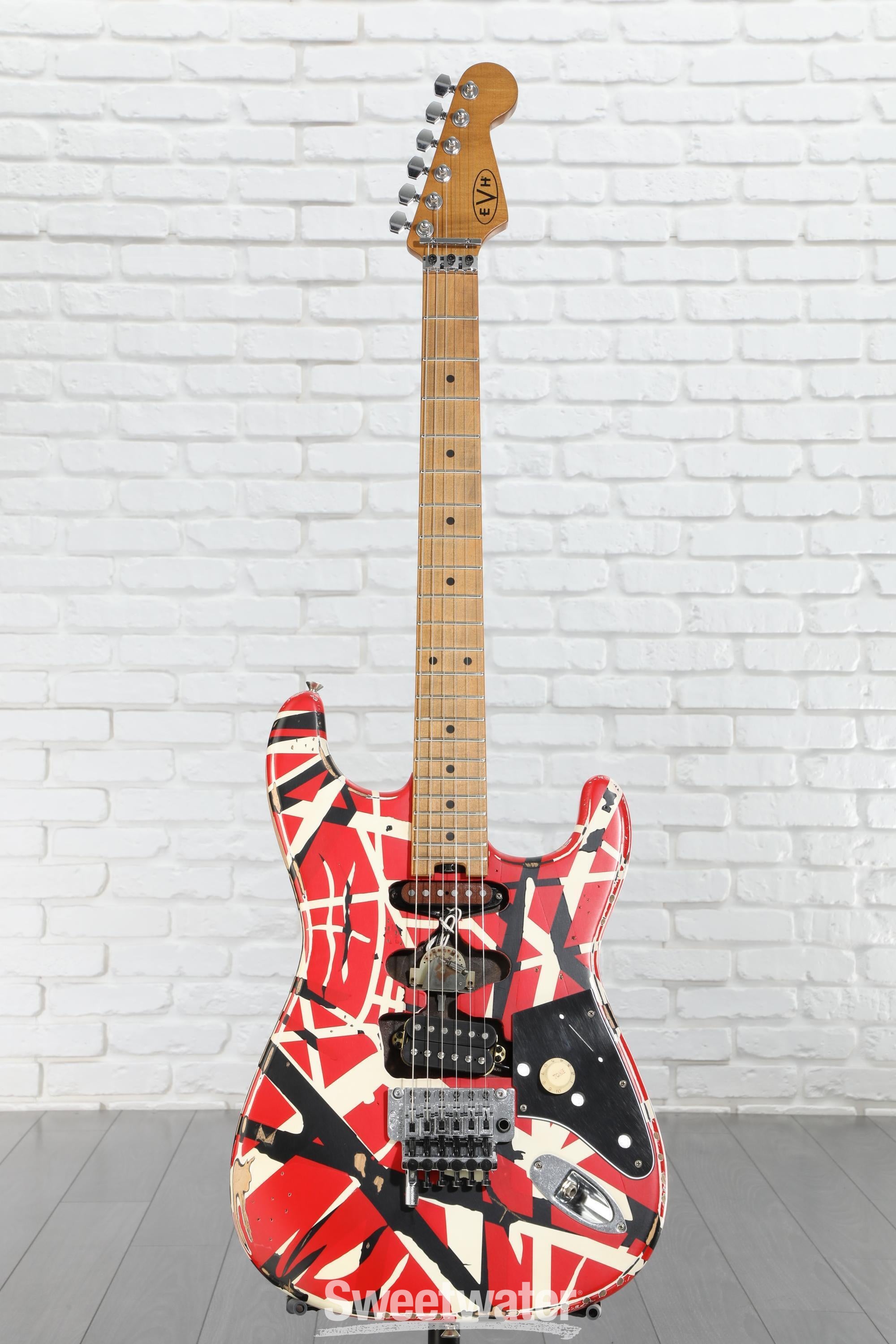 EVH Striped Series Frankenstein Relic - Red/Black/White