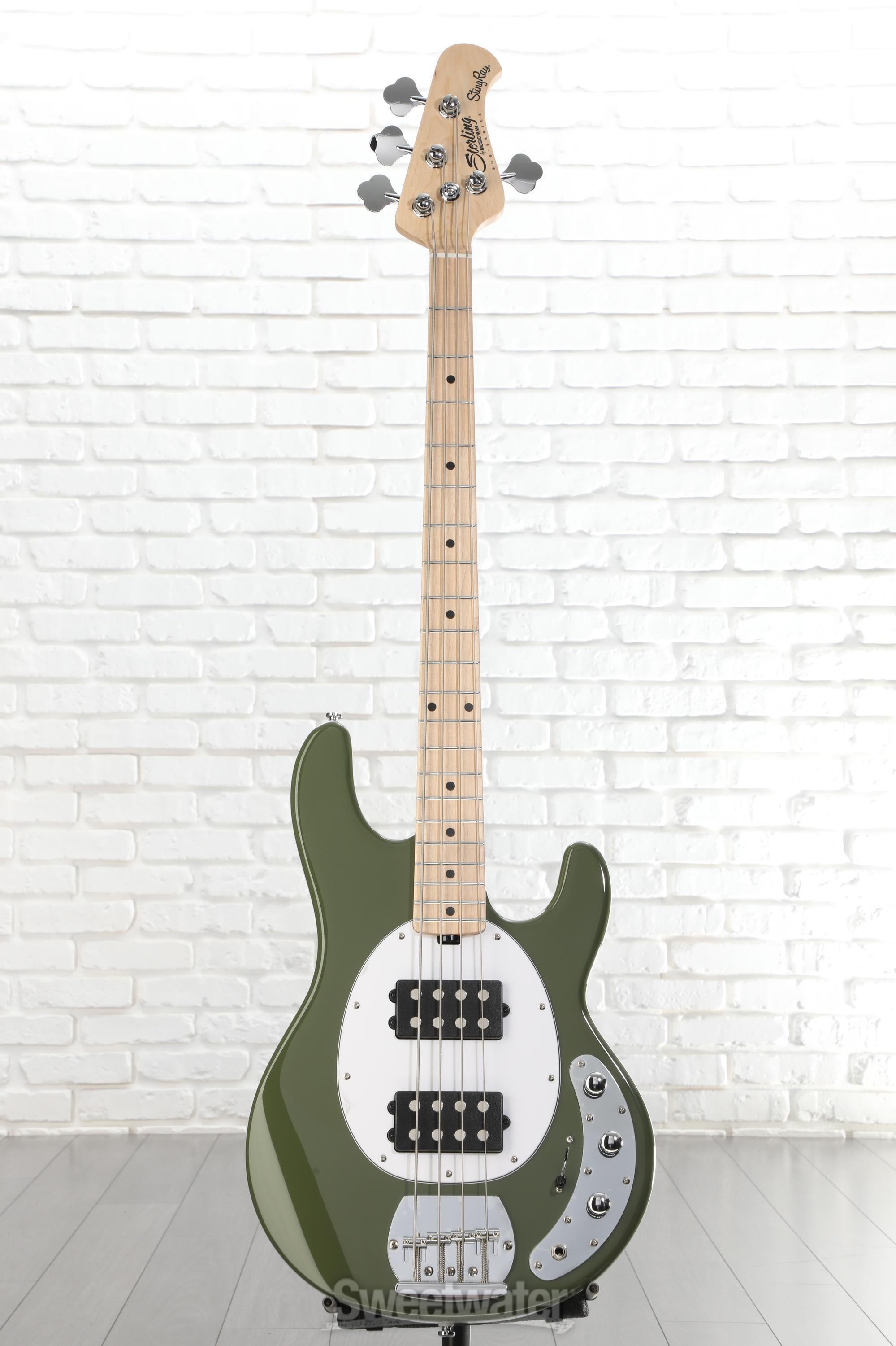 Sterling By Music Man StingRay RAY4HH Bass Guitar - Olive | Sweetwater