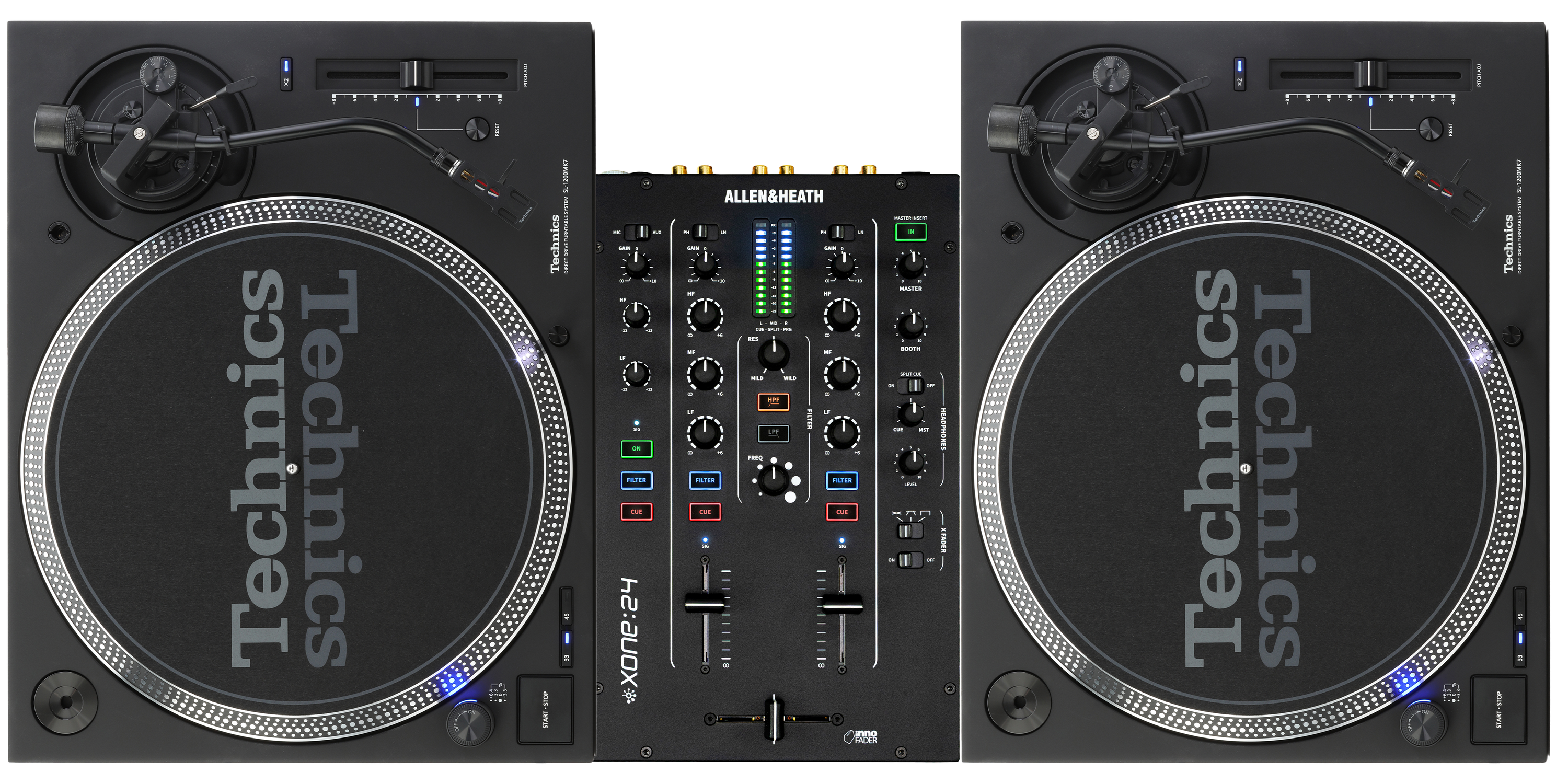 Allen & Heath Xone:24 2+1 Channel Analog DJ Mixer with Technics SL