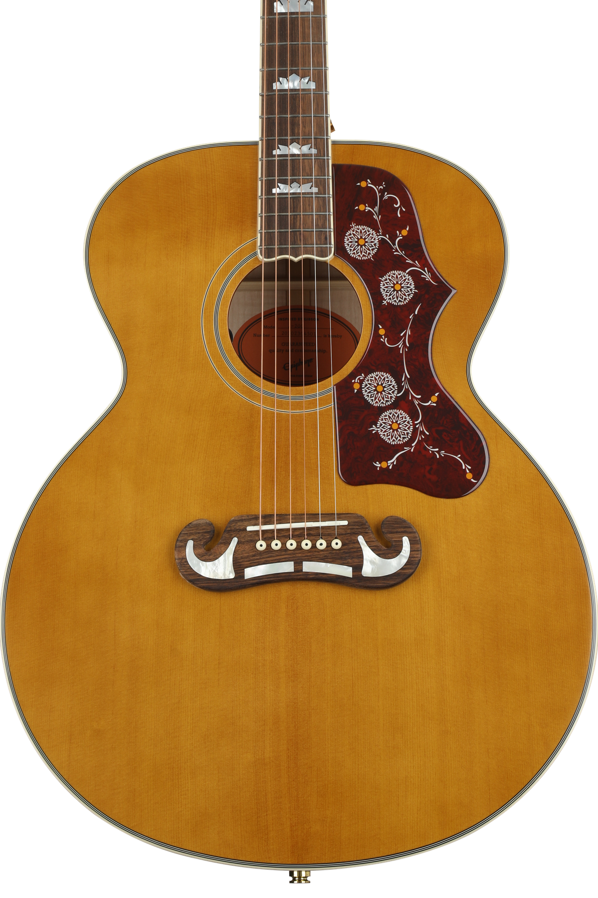 新品 未使用 送料込 Epiphone J-200 Sunburst Gloss Epiphone J-200 Acoustic Guitar - Aged Vintage Sunburst