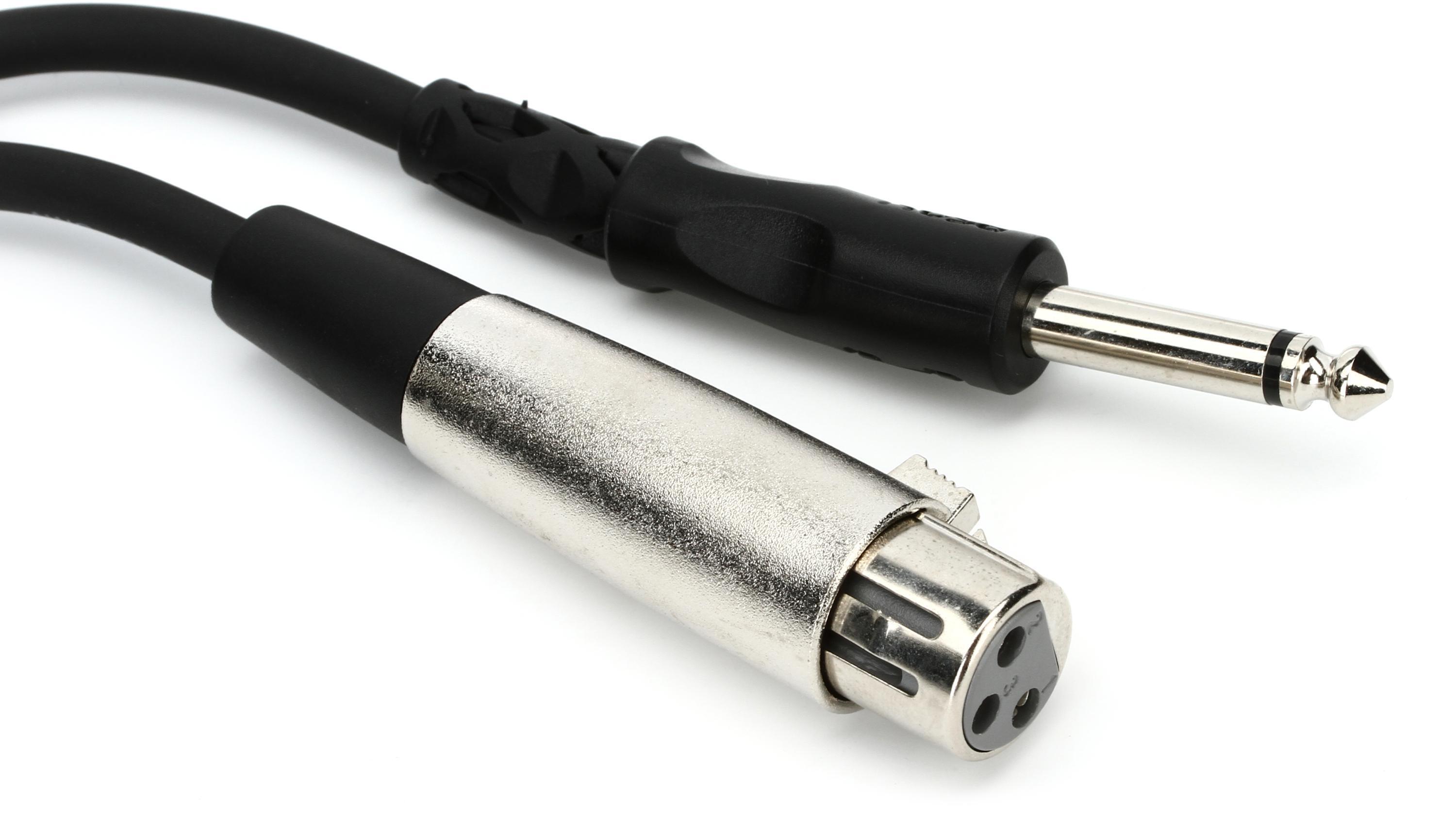 Photo of Hosa PXF-103 XLR Female to 1/4 inch TS Male Unbalanced Interconnect Cable - 3 foot