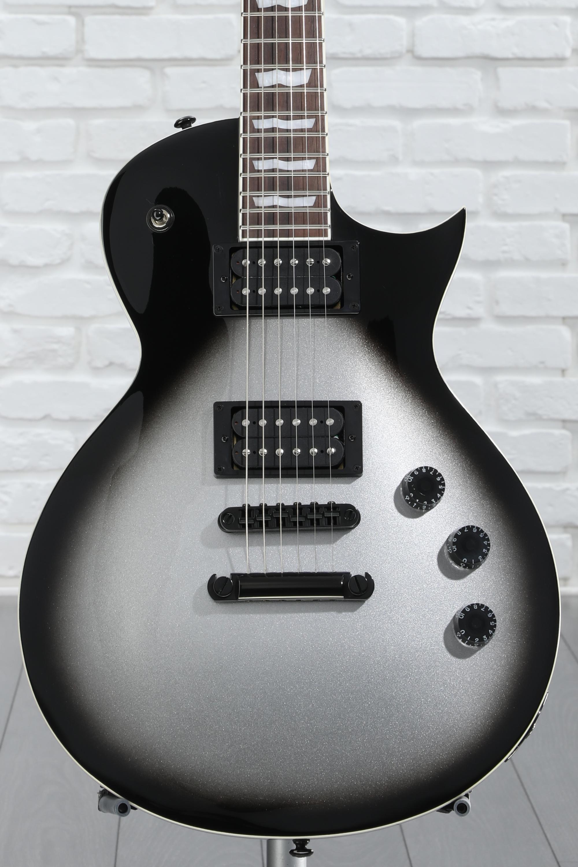 ESP LTD EC-256 Electric Guitar - Silver Sunburst Teardrop