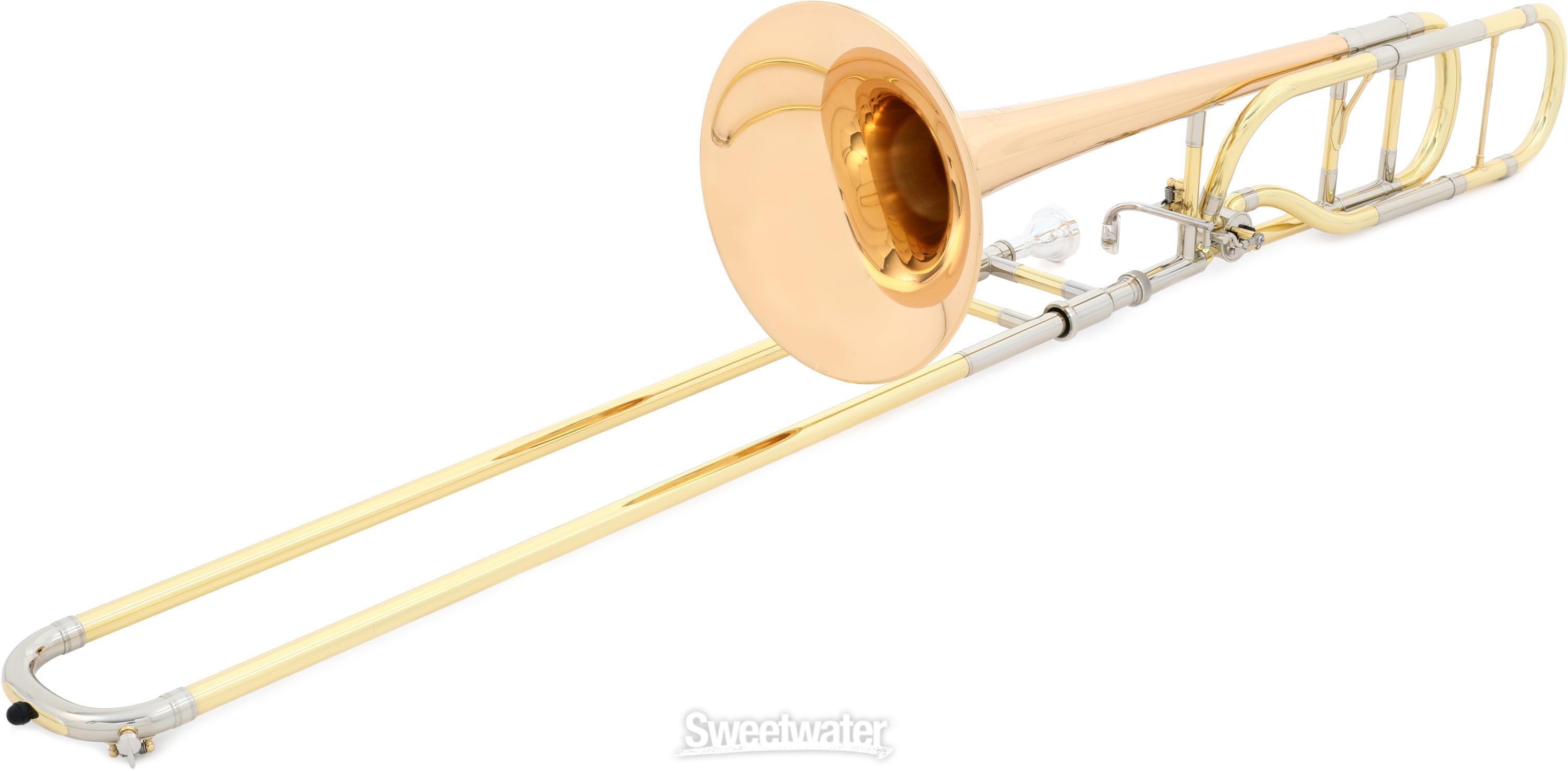 Yamaha YSL-882GOR Xeno Professional F-attachment Trombone - Clear Lacquer  with Gold Brass Bell