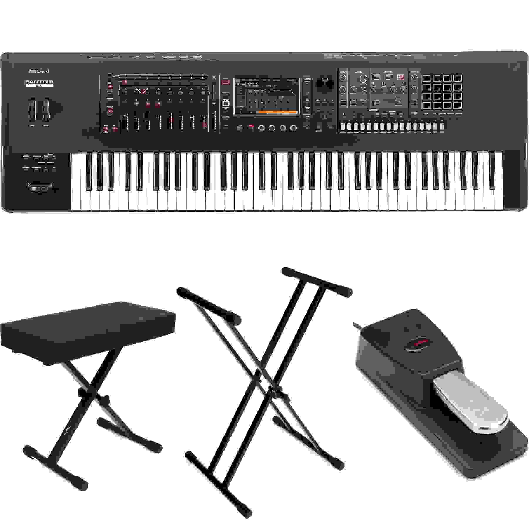Roland FANTOM 7 EX Synthesizer Workstation Essentials Bundle | Sweetwater