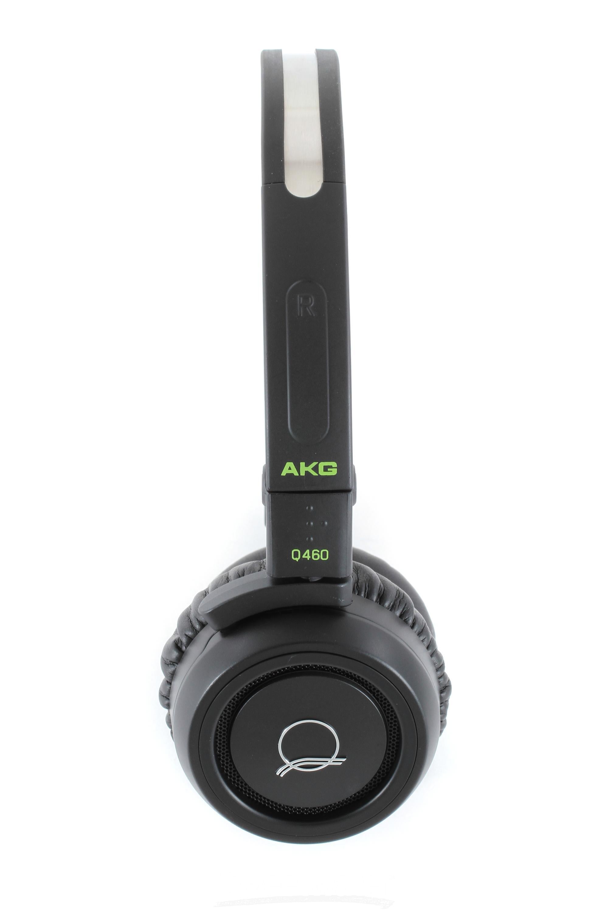 AKG Quincy Jones Q460 Folding Mini Headphones, Black - Closed 