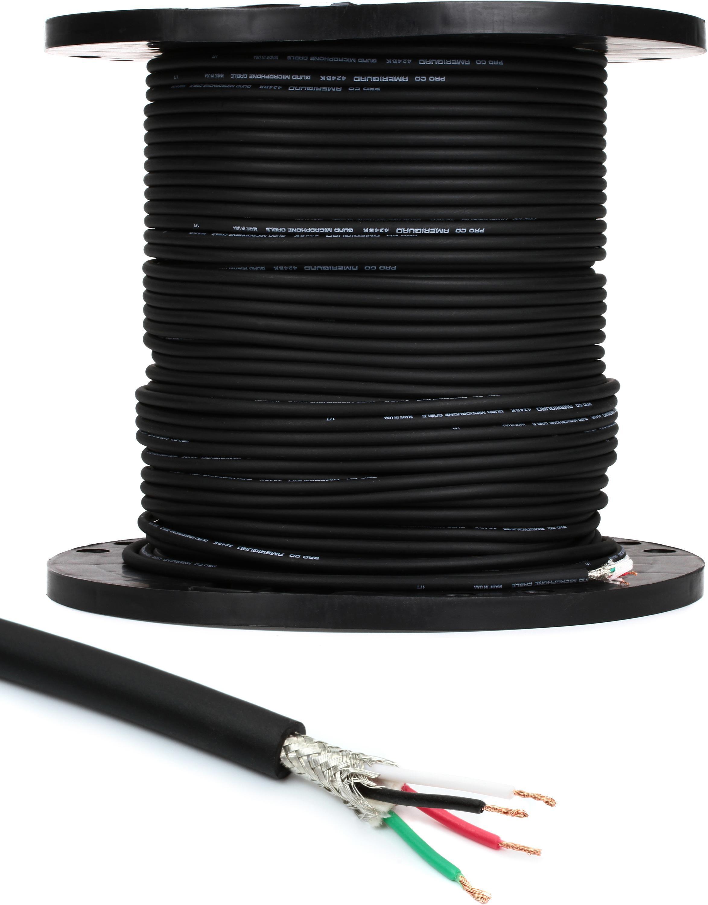 Photo of Pro Co Ameriquad 424BK Bulk Quad Microphone Wire - 500 feet
