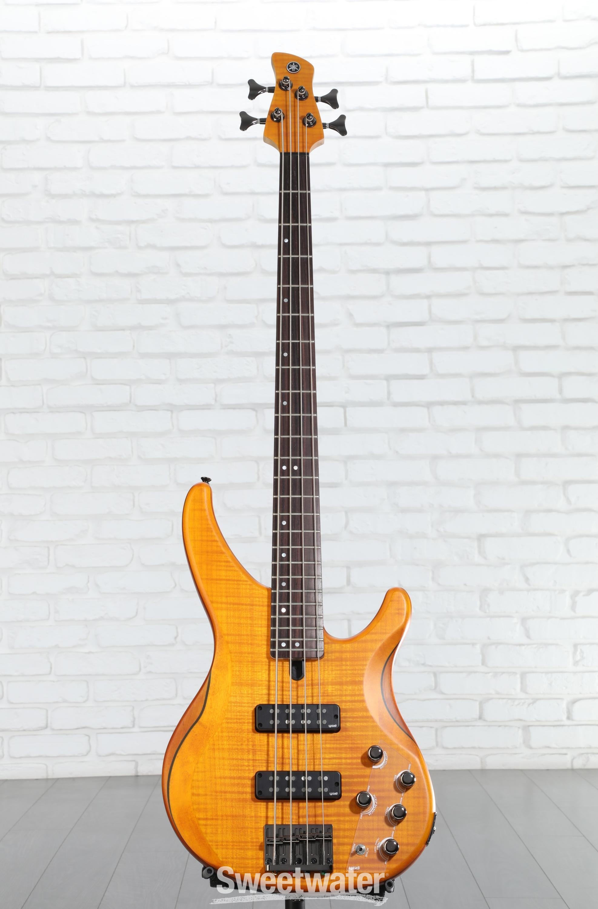 【10252】 YAMAHA TRBX604FM MA エレキベース Yamaha TRBX604FM 4-string Bass Guitar - Matte Amber | Sweetwater
