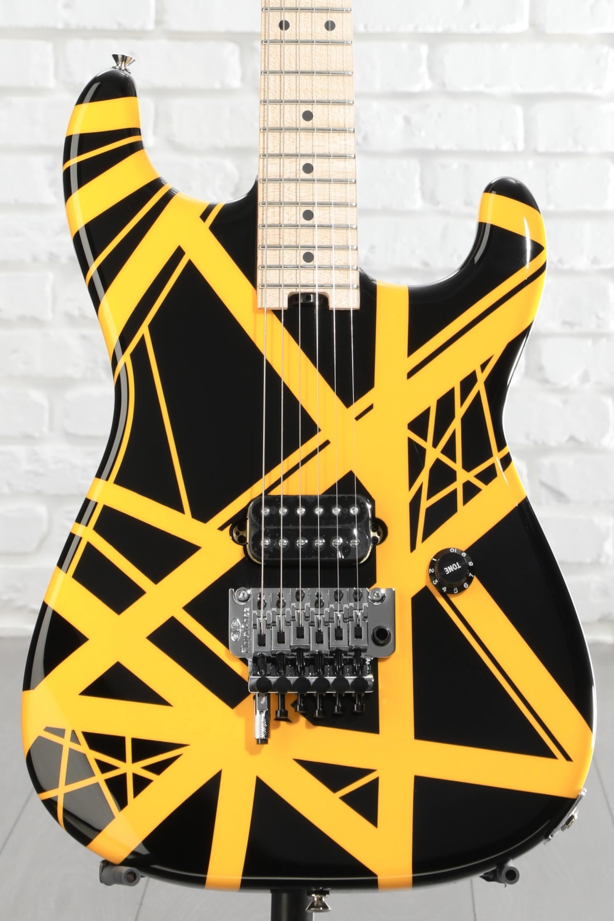 EVH Striped Series - Black w/ Yellow Stripes | Sweetwater