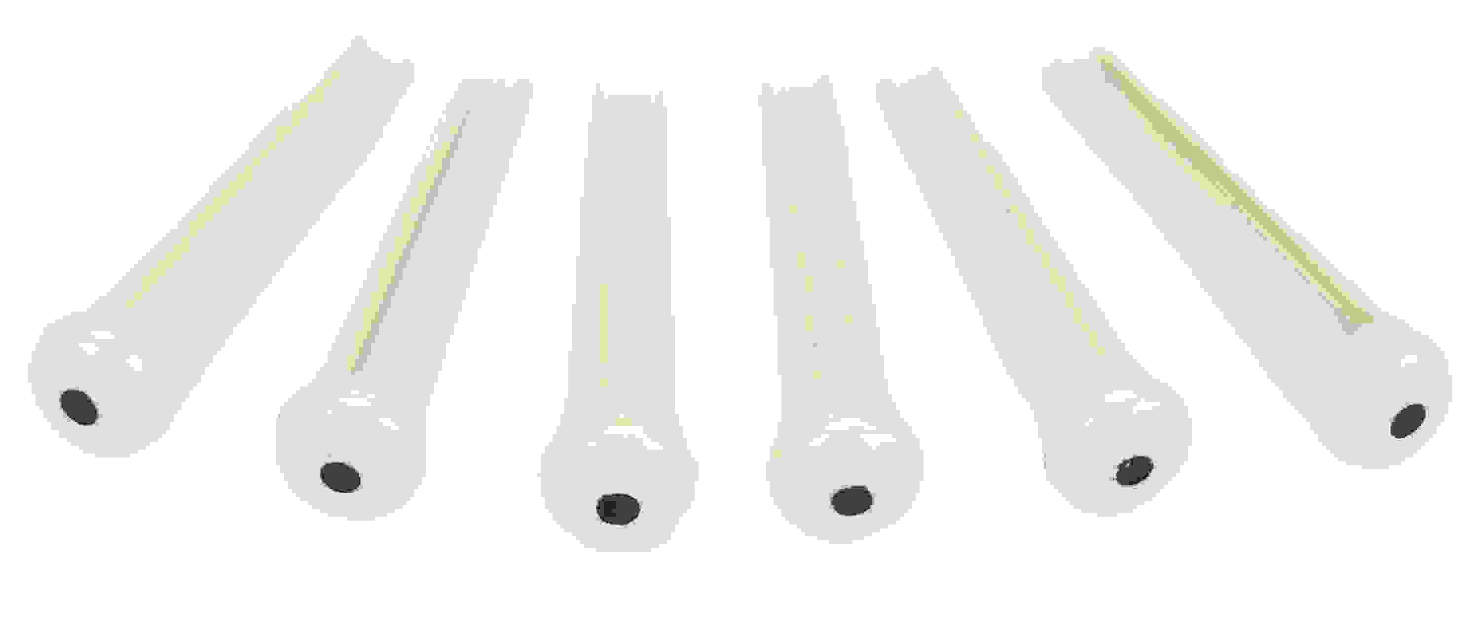 Graph Tech PP112200 TUSQ Traditional Style Bridge Pin Set White