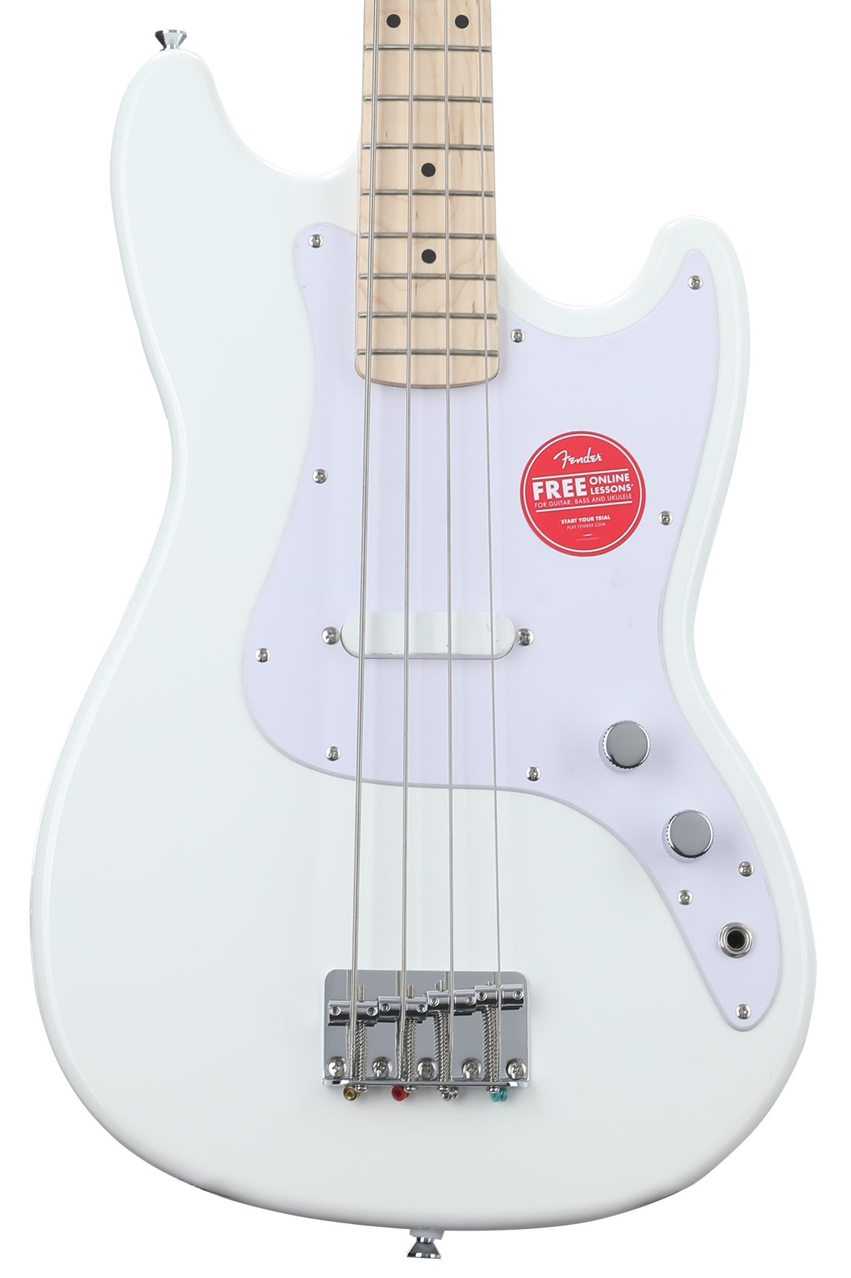 Squier Sonic Bronco Bass - Arctic White with Maple Fingerboard