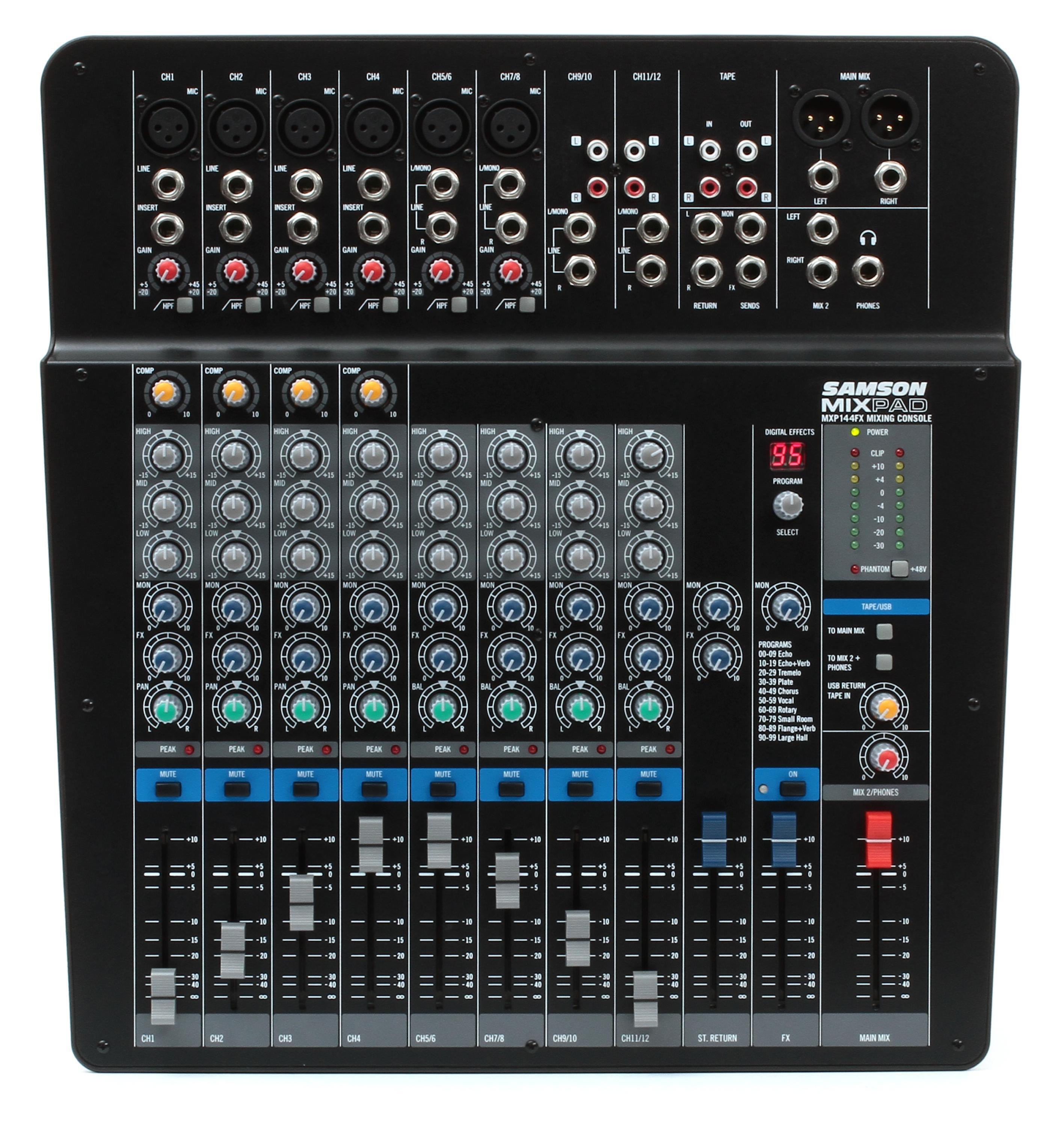 Samson MixPad MXP144FX Mixer with USB & Effects | Sweetwater