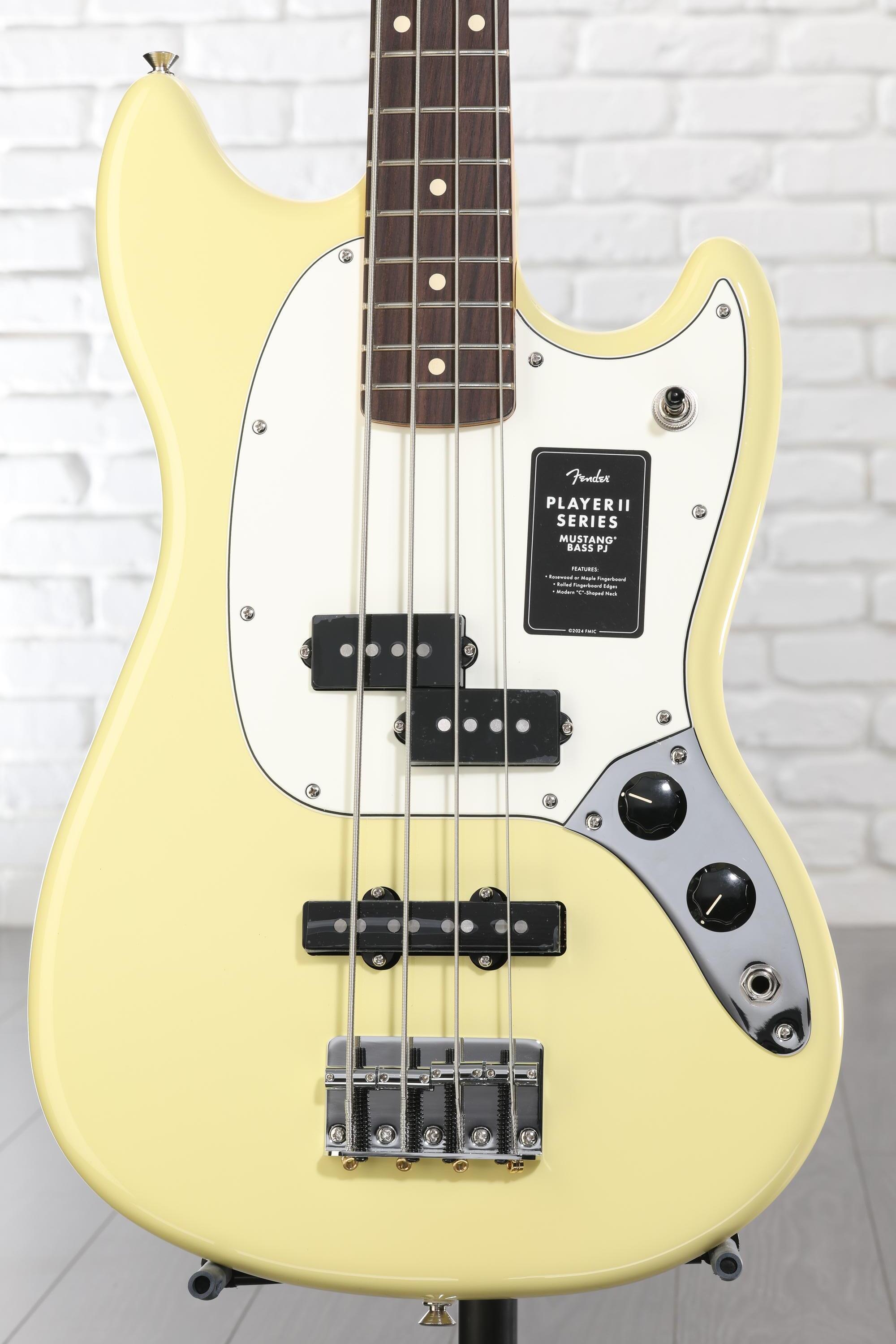 ベース Mustang Bass PJ Fender Player II Mustang Bass PJ - Hialeah Yellow with Rosewood