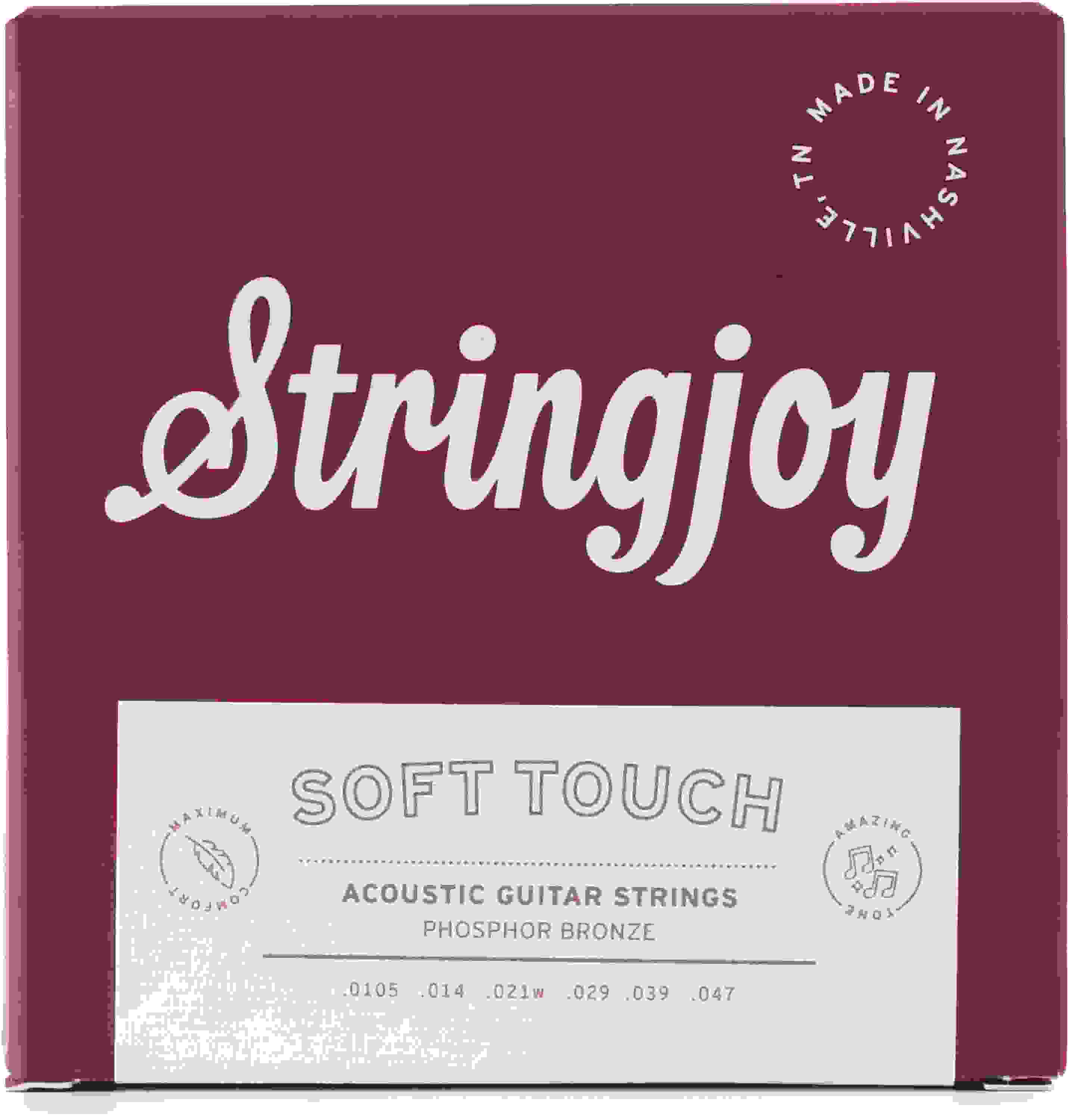 Stringjoy Soft Touch Acoustic Guitar Strings - .0105-.047 Light