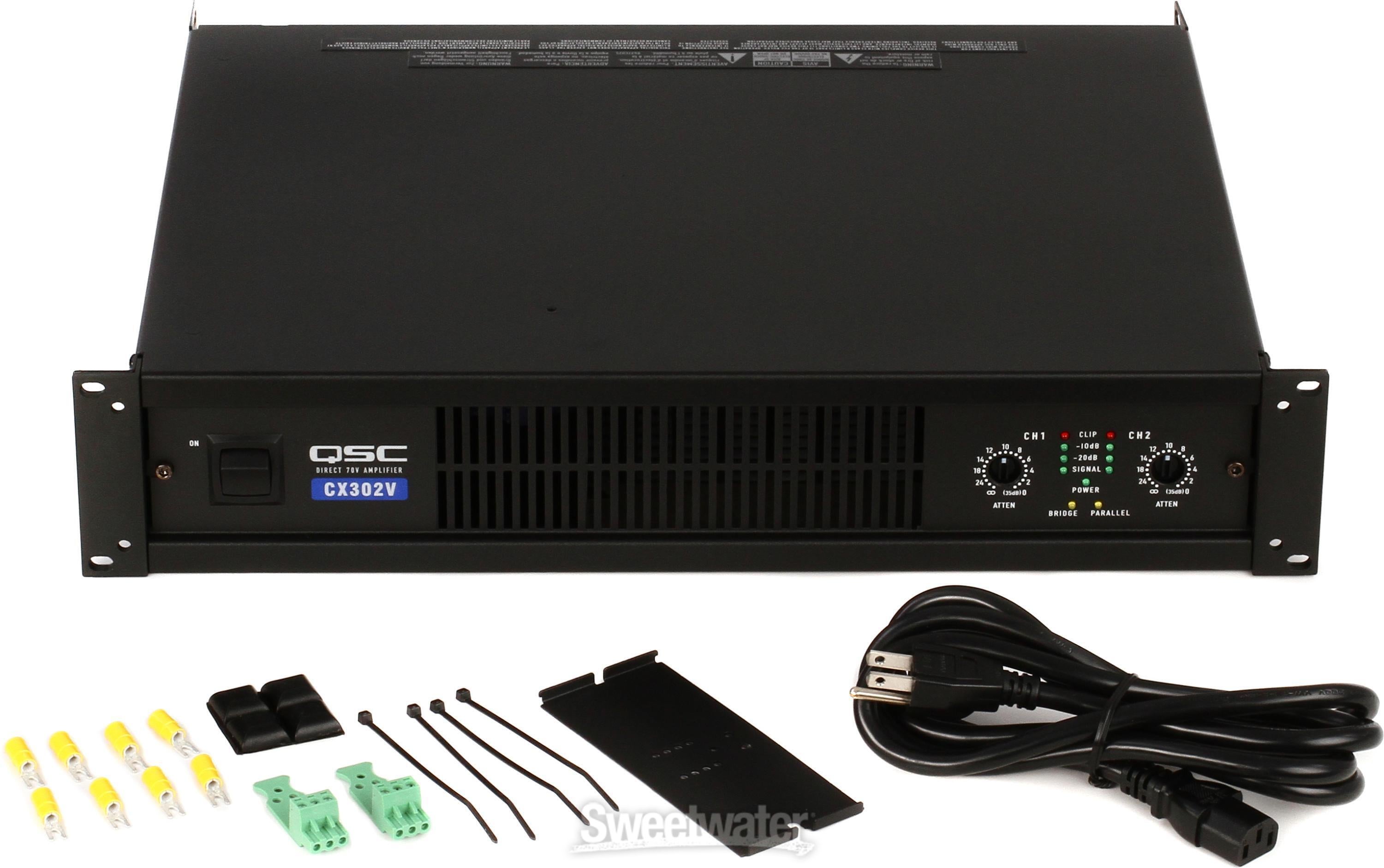 QSC CX302V 2-channel 300W 70V Power Amplifier | Sweetwater